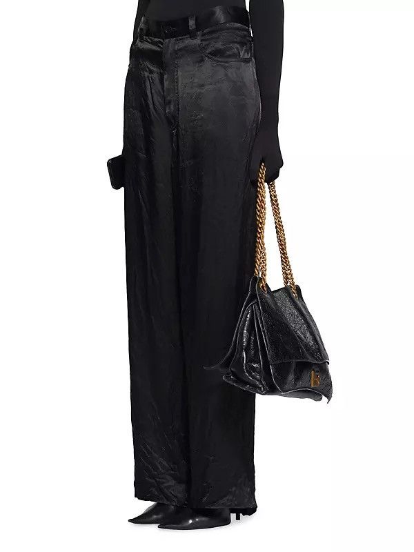 Balenciaga Black Unisex Mirror Satin Pants Size US 30 / EU 46 - 6 Thumbnail