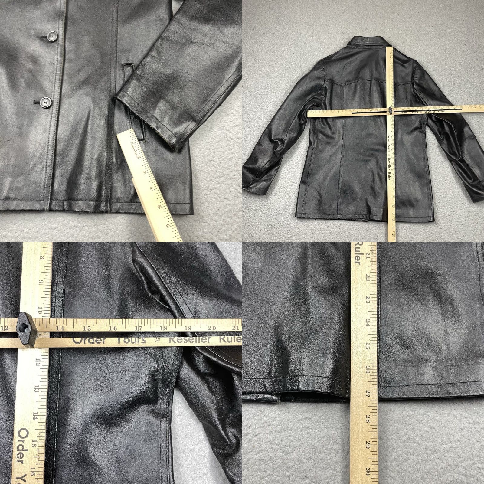 Vintage VINTAGE Michelangelo Leather Jacket Womens Small Black Firenze Made in Italy Casual Rare Leather Motorcycle Jacket Womens Small Black 1990s Size L / US 10 / IT 46 - 10 Thumbnail