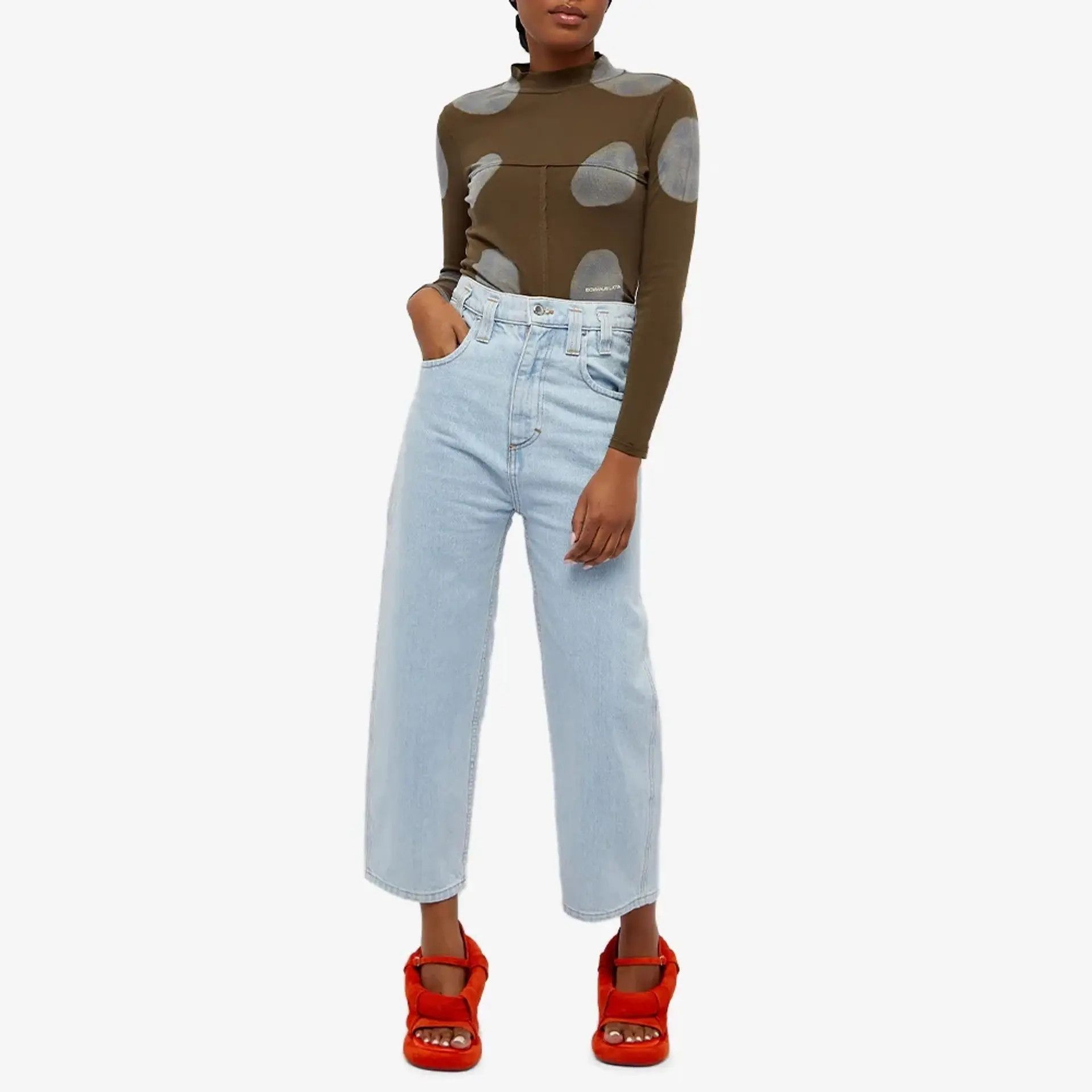 Eckhaus Latta o1mle0524 Lapped Baby Turtleneck Fishbowl in Brown/Grey Size XS / US 0-2 / IT 36-38 - 3 Thumbnail