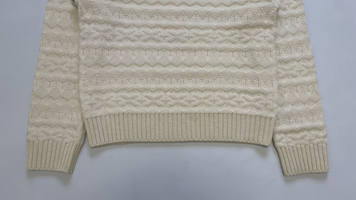 Takahiromiyashita The Soloist. Patterned Cream Wool Sweater Size US M / EU 48-50 / 2 - 7 Thumbnail