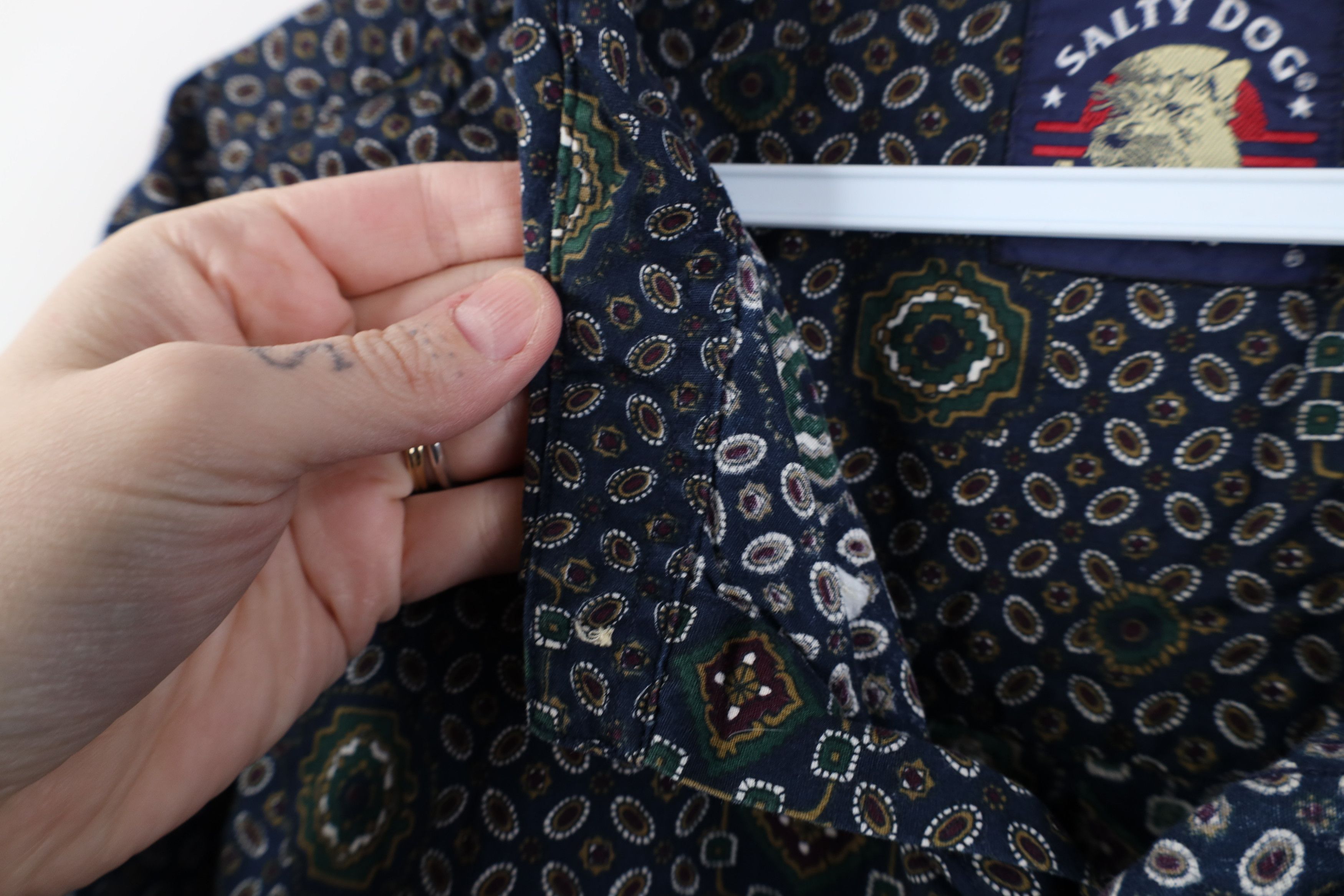 Vintage Vintage 90s Streetwear Paisley Poplin Button Down Shirt Size US XXL / EU 58 / 5 - 8 Thumbnail