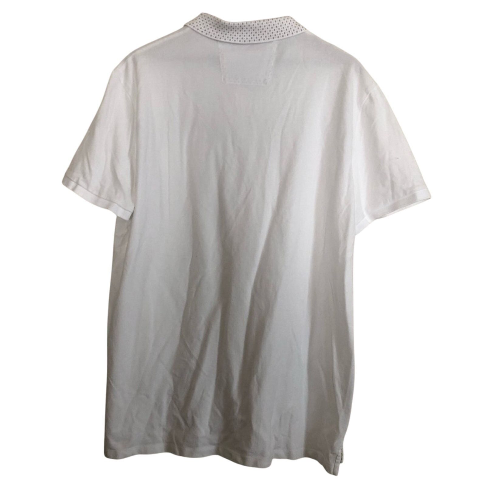 Ben Sherman Ben Sherman Mens White Cotton Button Short Sleeve Polo Shirt Size US XL / EU 56 / 4 - 2 Thumbnail