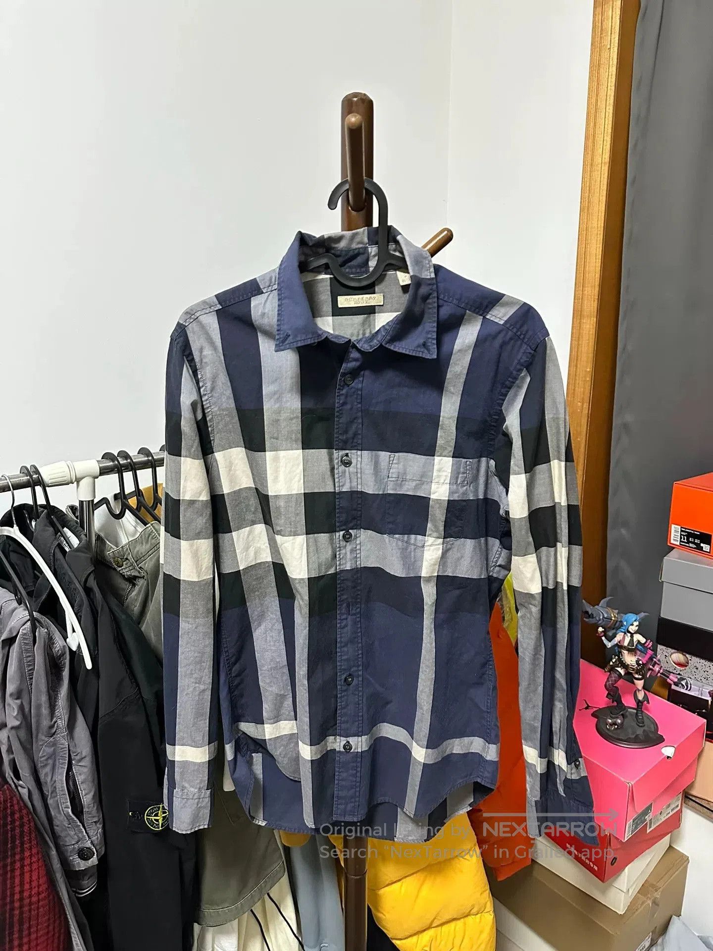 Burberry Burberry Blue Check Shirt. Size US S / EU 44-46 / 1 - 1 Thumbnail