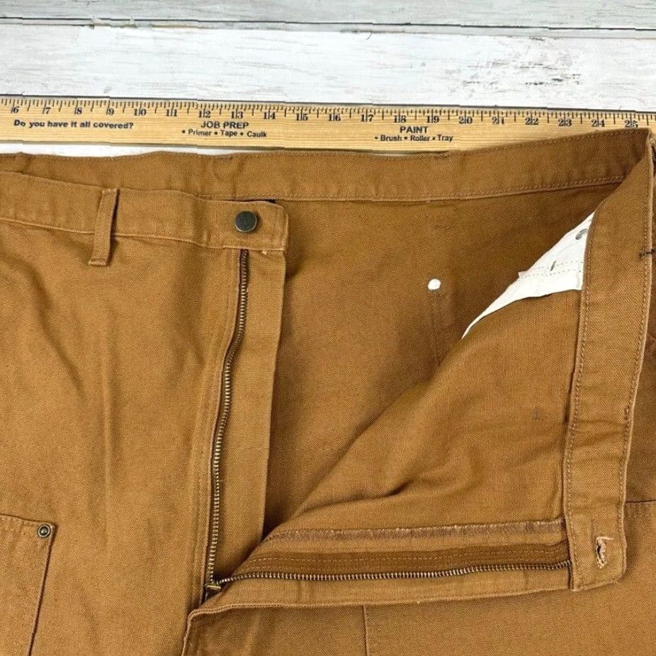 Carhartt VINTAGE Carhartt Work Pants 50x30 Brown Canvas Mens Carpenter Loose Fit Casual Workwear Size US 34 / EU 50 - 7 Thumbnail