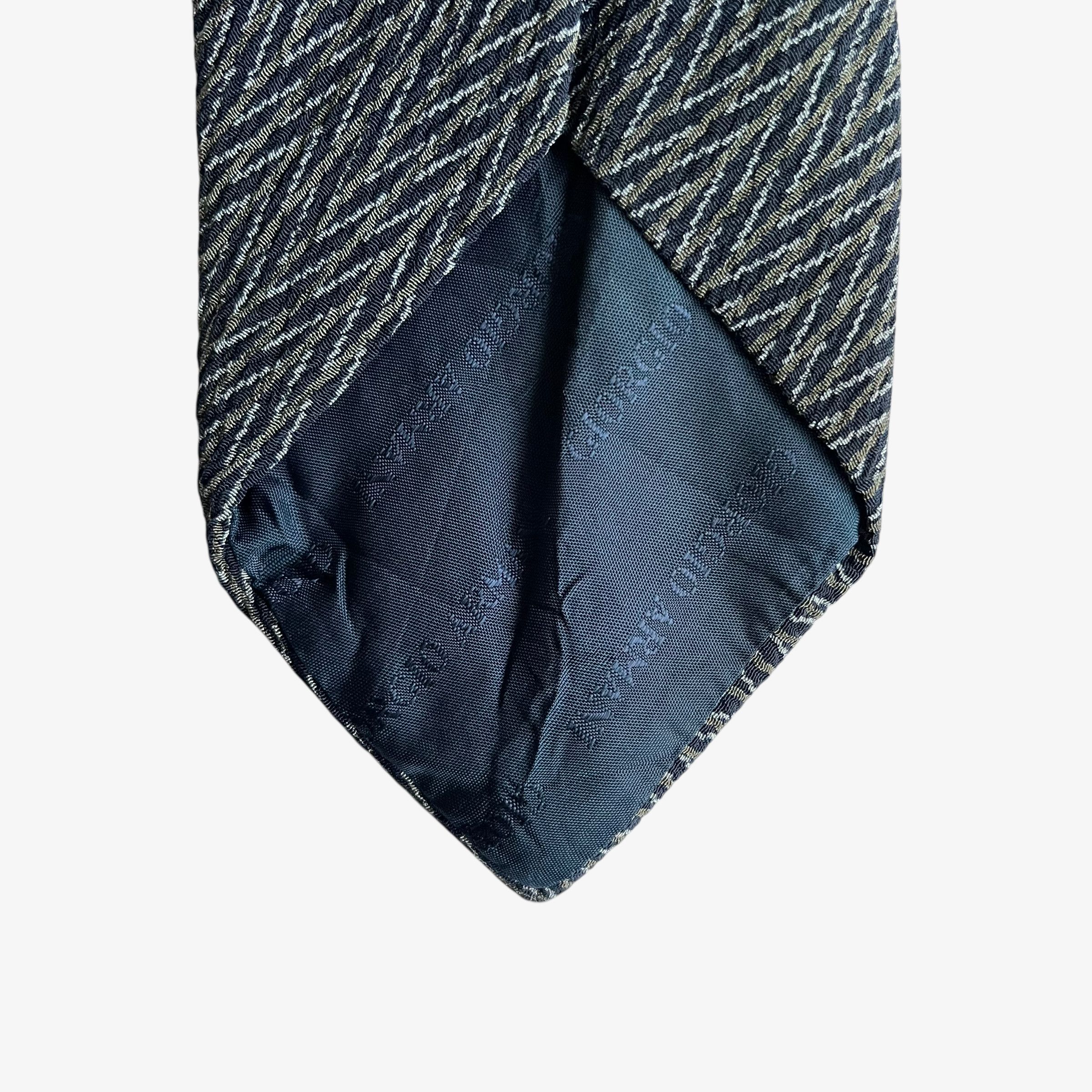 Giorgio Armani Vintage 90s Giorgio Armani Abstract Zig Zag Striped Silk Tie Size ONE SIZE - 5 Thumbnail