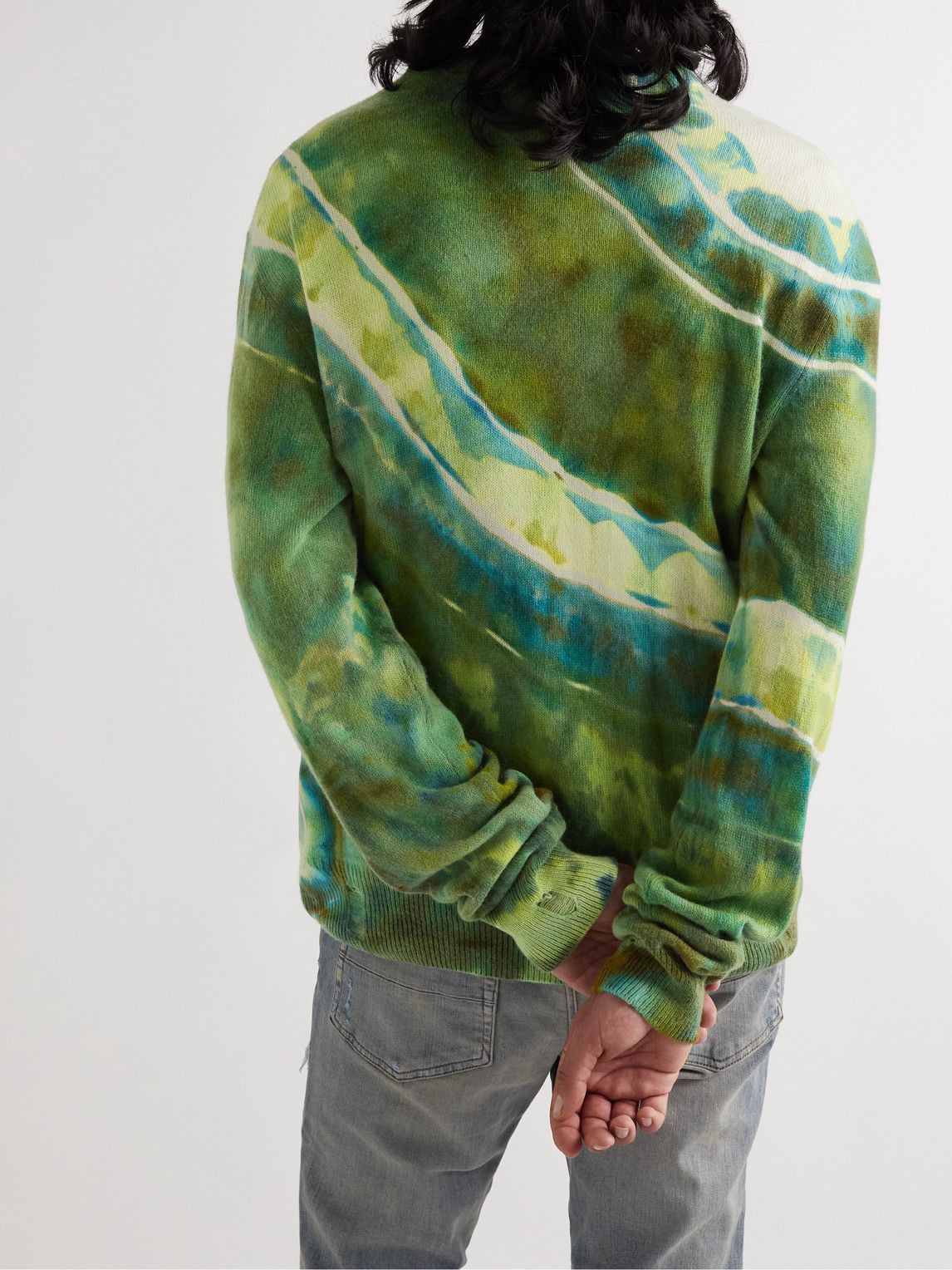 Amiri $1190 Amiri MA Logo Embroidered Tie-Dye Cashmere Sweater Size US M / EU 48-50 / 2 - 3 Thumbnail