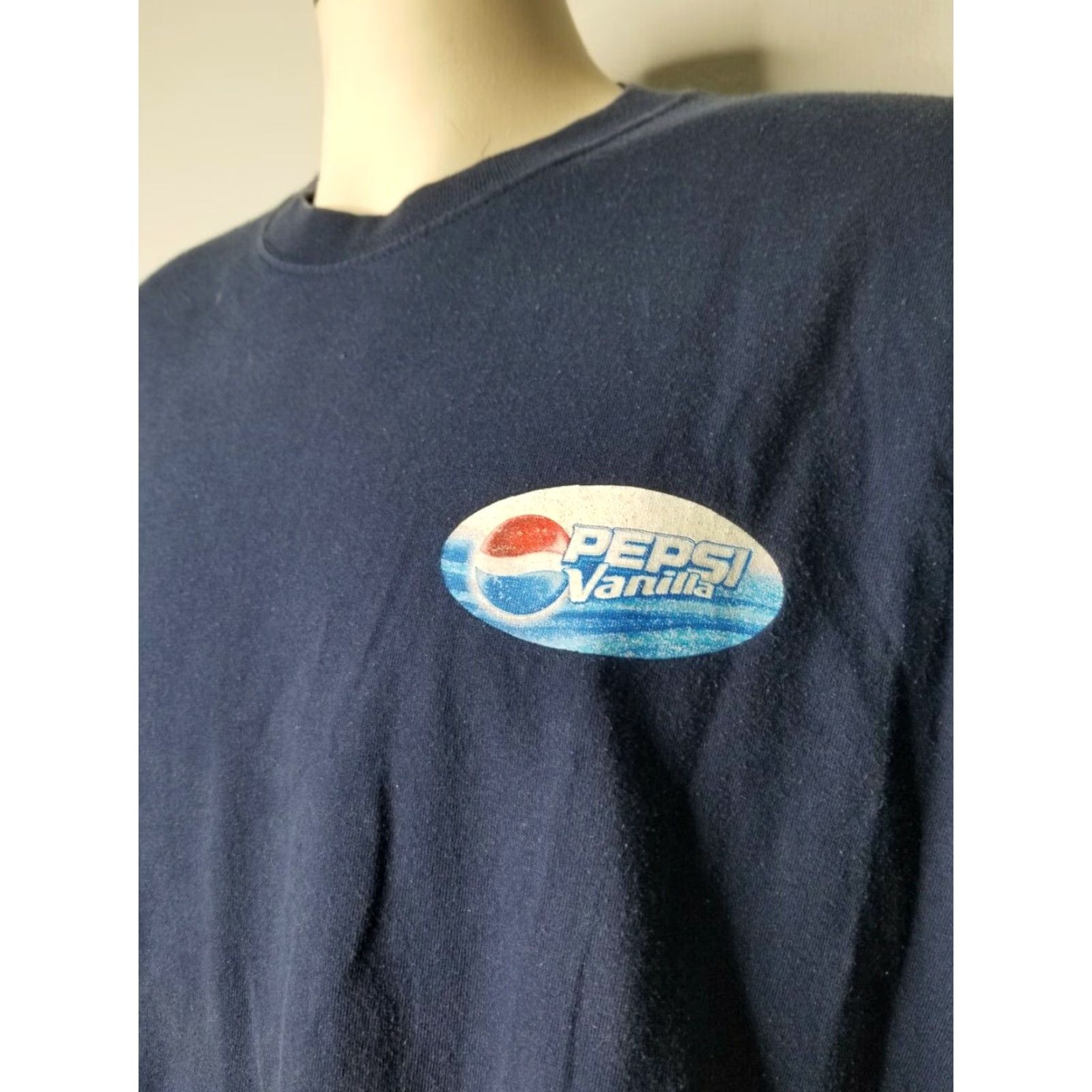 Champion Vintage Champion Pepsi Cola Logo T Shirt Mens XL Cotton Blue 90s Retro Size US XL / EU 56 / 4 - 2 Thumbnail