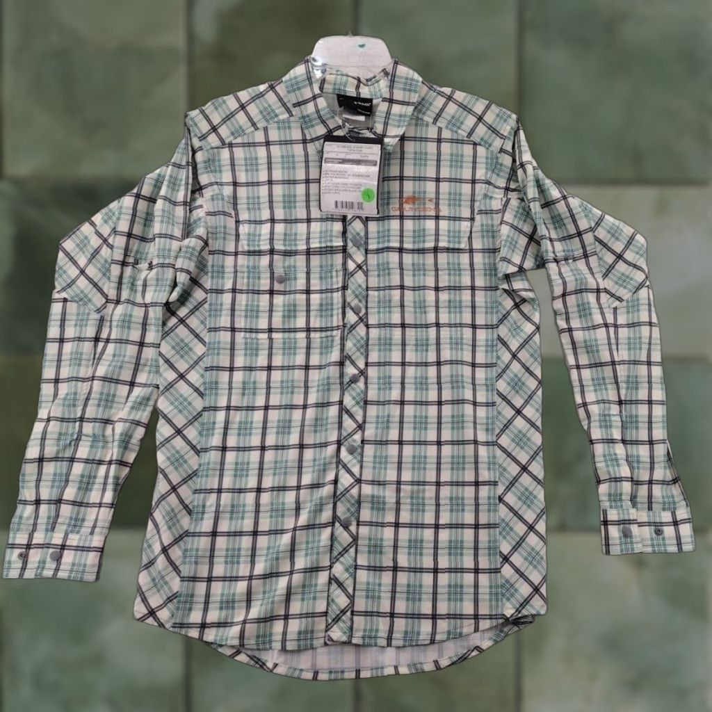 Vintage Grundens Fly Bridge Men's Fishing Shirt Long Sleeve Dusty Turquoise Small NEW Size US S / EU 44-46 / 1 - 1 Thumbnail
