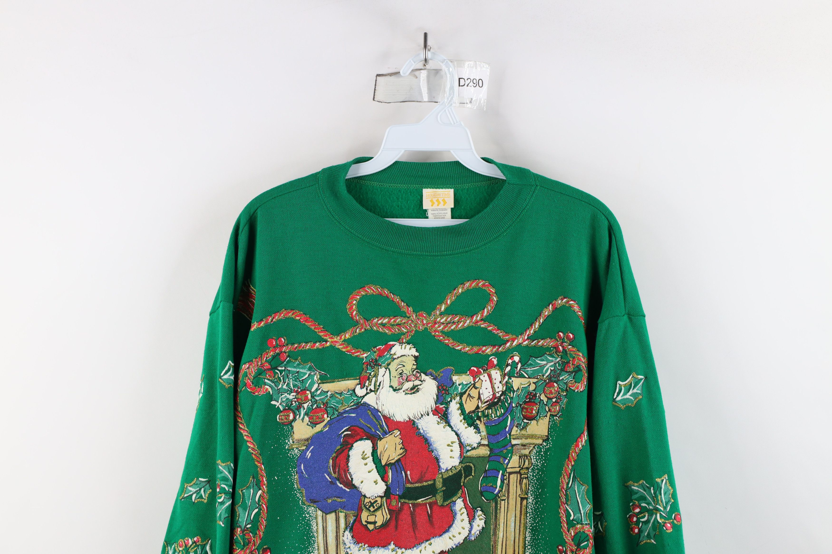 Vintage Vintage 90s Streetwear Claus All Over Print Sweatshirt USA Size L / US 10 / IT 46 - 2 Thumbnail