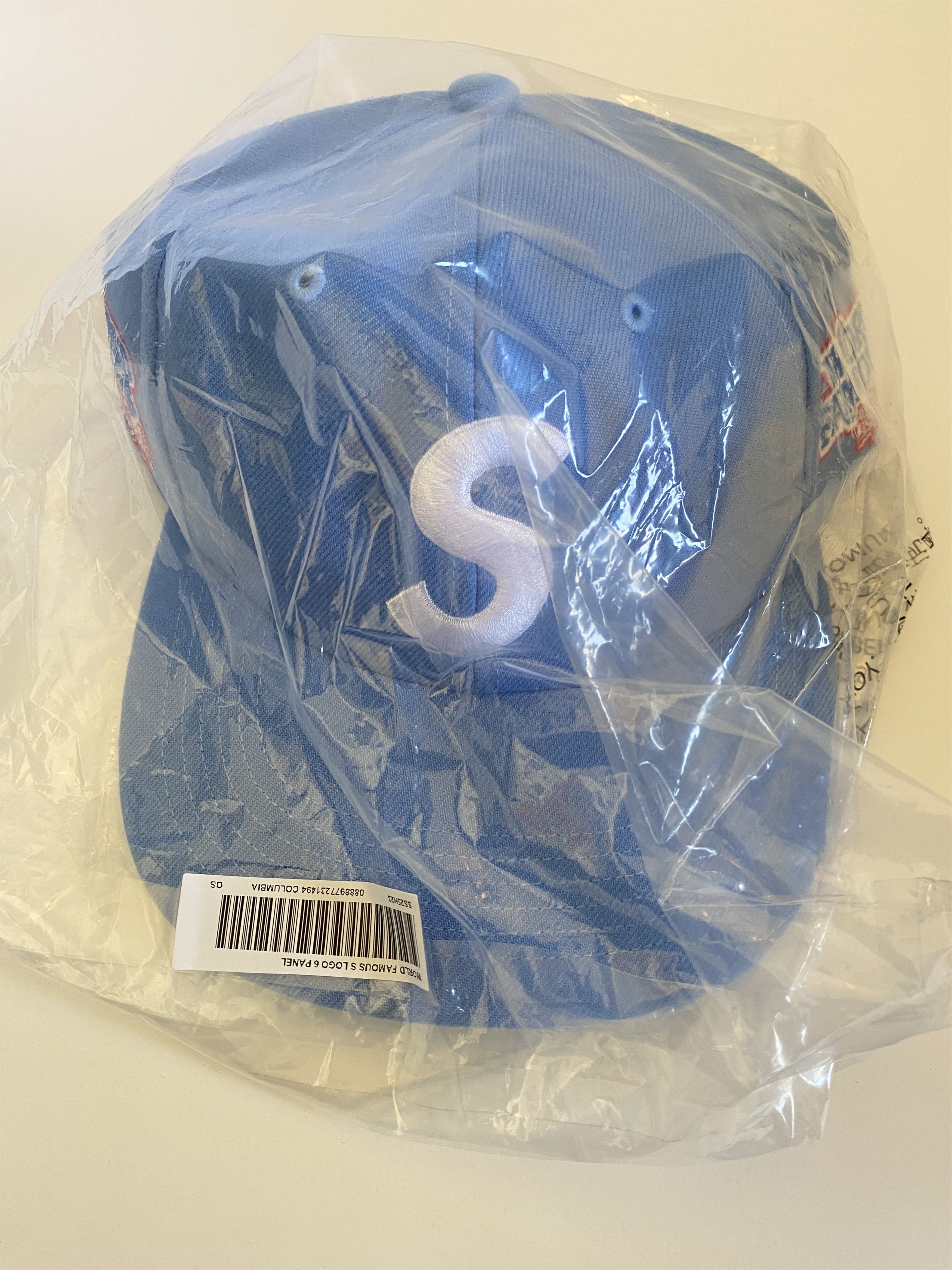 Supreme Supreme World Famous S Logo 6 Panel Hat - Blue Size ONE SIZE - 1 Thumbnail