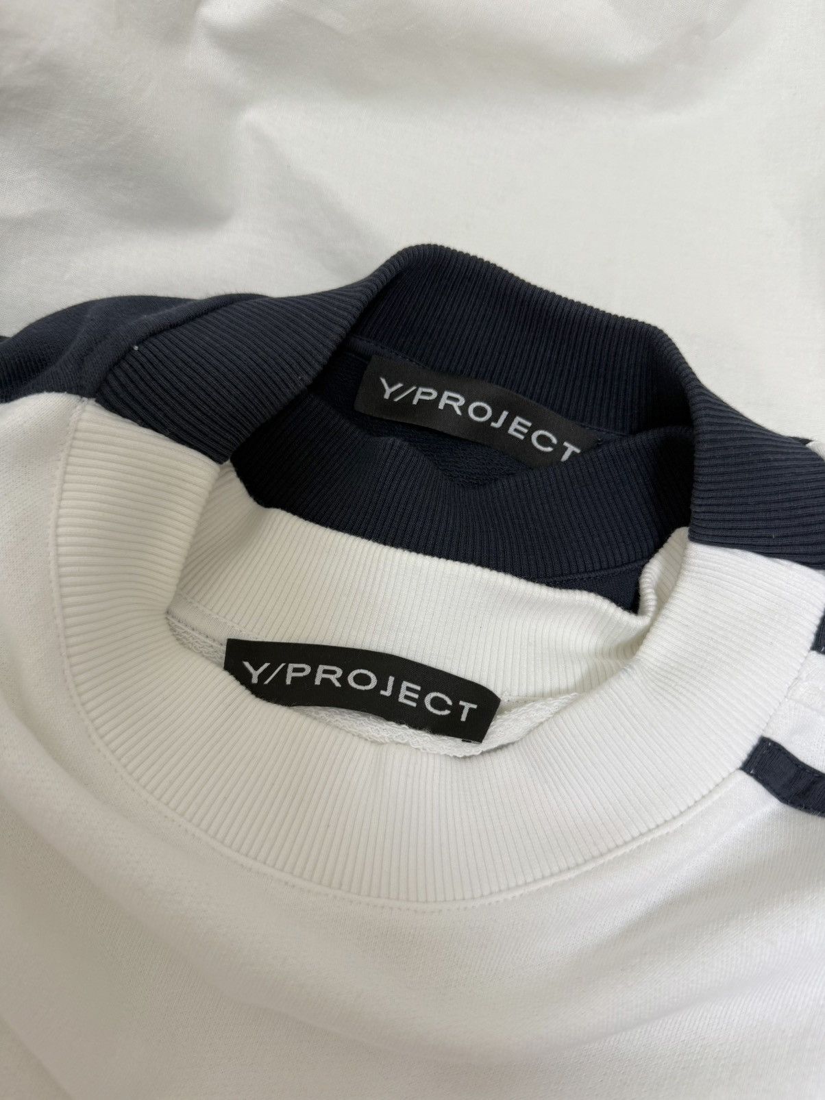 Y/Project Y/Project White and Navy Double Layer Sweatshirt Size US M / EU 48-50 / 2 - 7 Thumbnail