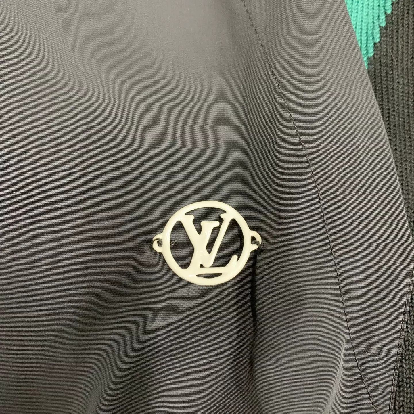 Louis Vuitton LV Color Blocked Black Green Zip-Up Jacket XL Size US XL / EU 56 / 4 - 7 Thumbnail