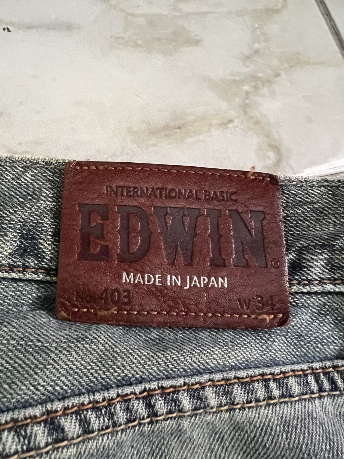 Edwin × If Six Was Nine × Le Grande Bleu (L.G.B.) 💥Baggy💥Vintage Edwin Faded Blue Distress Mud Wash Jean Size US 34 / EU 50 - 17 Thumbnail