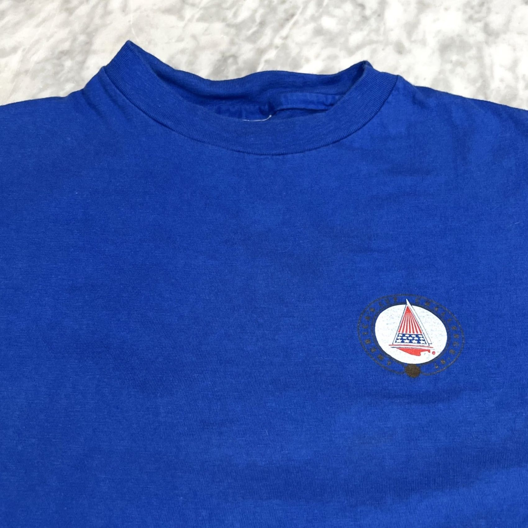 Vintage VINTAGE America’s Cup Challenge Shirt L Blue 1987 Newport Ca Short Sleeve Cotton Mens Size US L / EU 52-54 / 3 - 5 Thumbnail