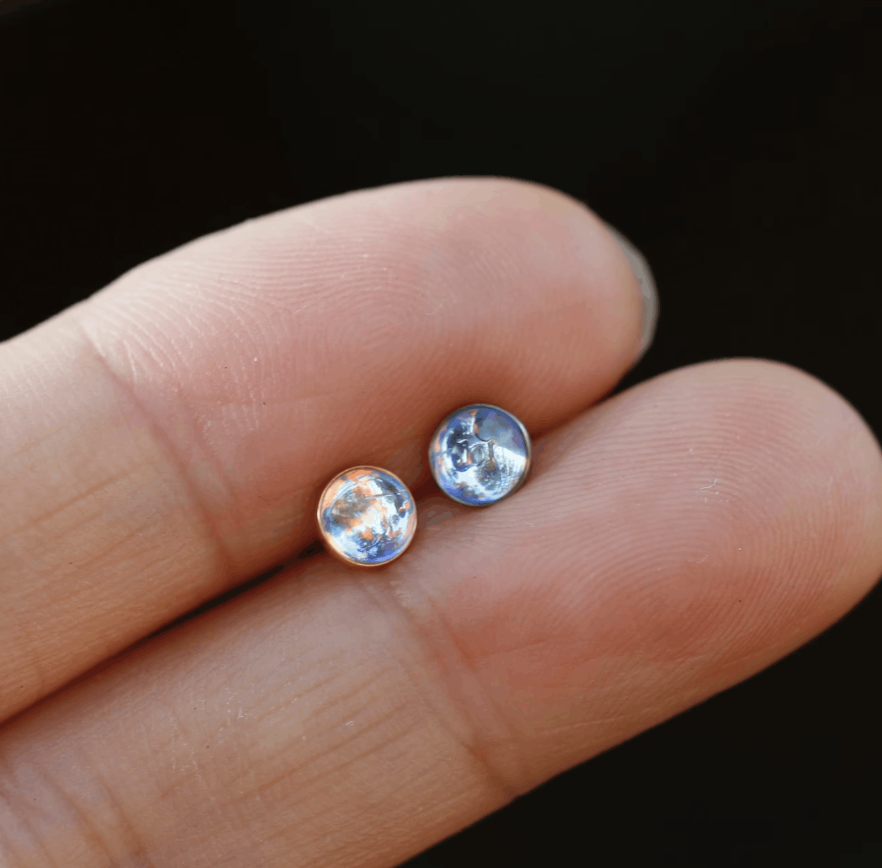 Other Titanium Moonstone Push Pin Labret Stud Earring Size ONE SIZE - 2 Thumbnail