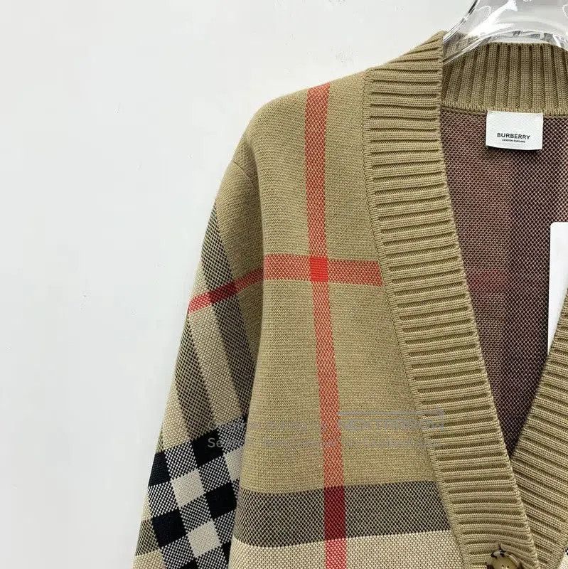 Burberry Burberry Brown Polyester Women's Cardigan. Size XS / US 0-2 / IT 36-38 - 3 Thumbnail