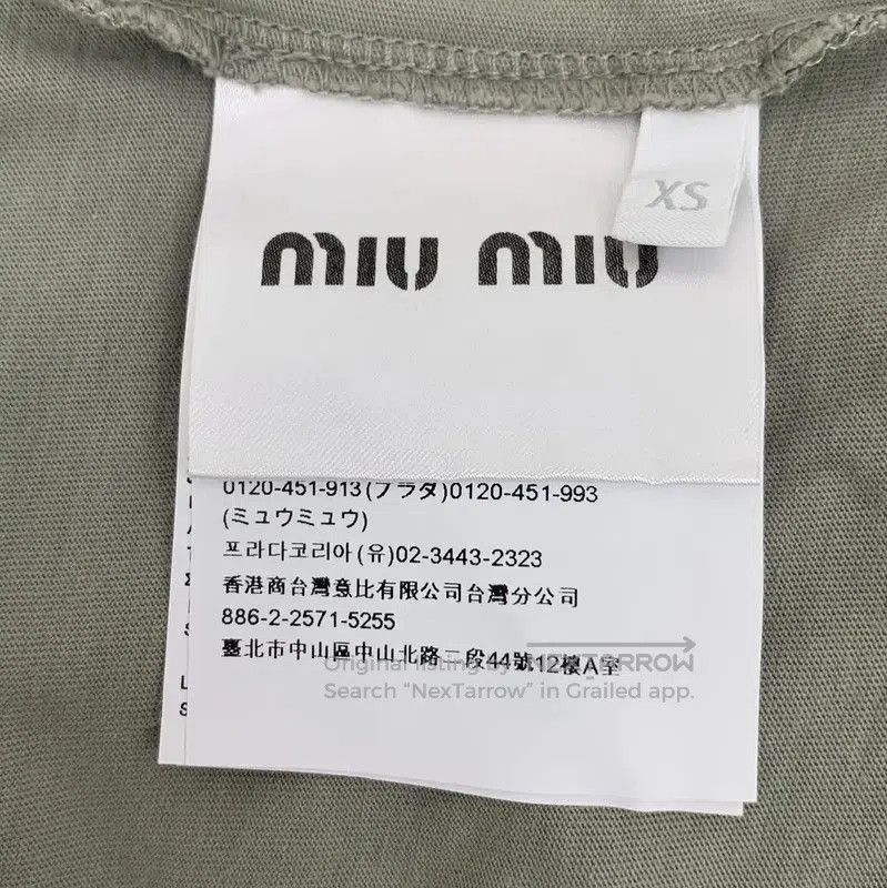 Miu Miu Miu Miu Color-Block Cotton Women's T-Shirt . Size XS / US 0-2 / IT 36-38 - 6 Thumbnail
