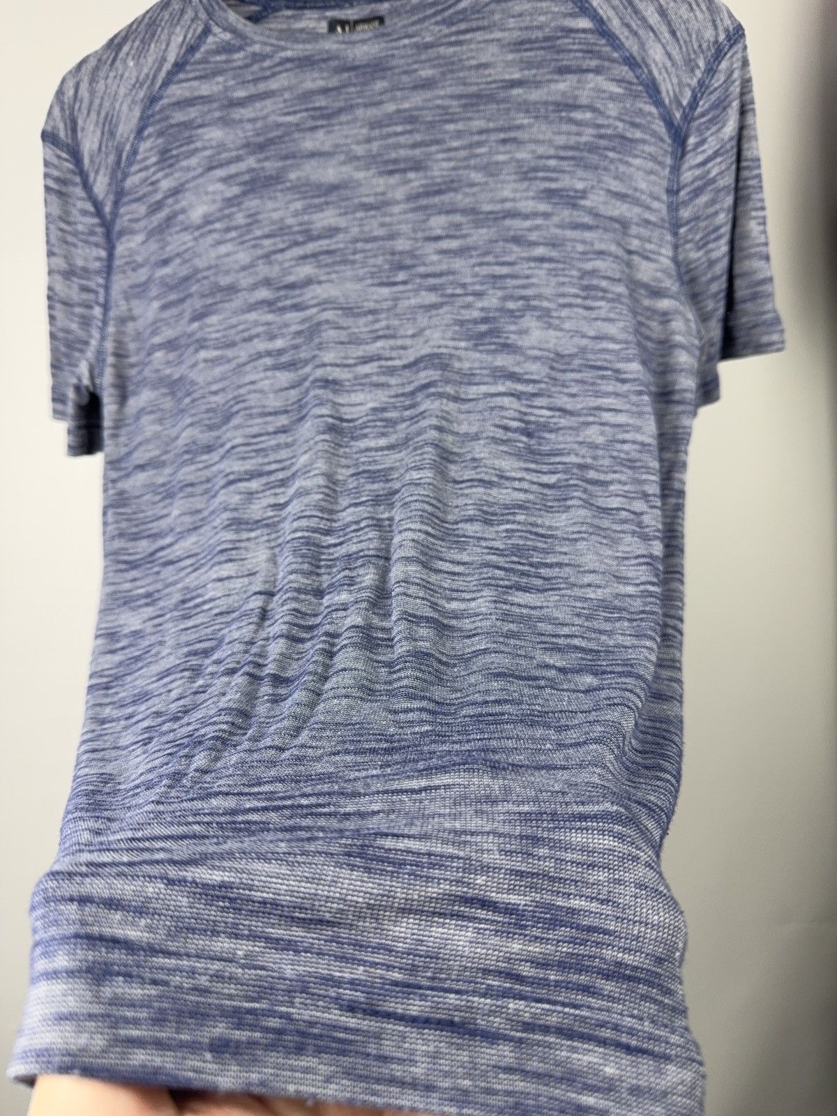 Armani 00s Armani Jeans Italy Blue Melange Stretch T-Shirt Slim Fit Size US M / EU 48-50 / 2 - 7 Thumbnail