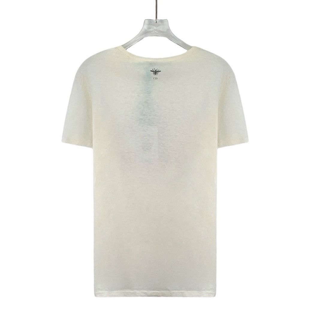Dior Dior White Logo Letter Print Cotton T-Shirt Size S / US 4 / IT 40 - 2 Thumbnail