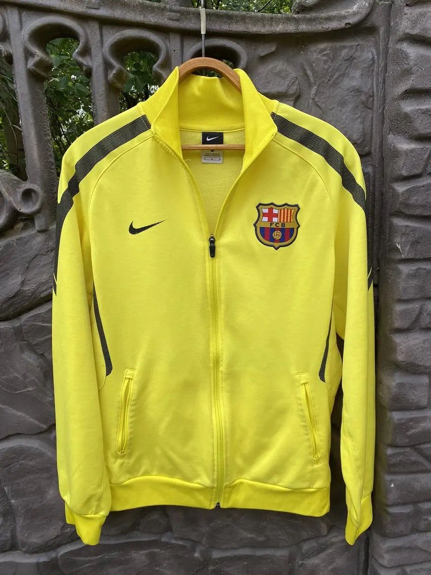 Nike × Vintage Nike FC Barcelona Jacket Yellow Black Mens Full Zip Track Size US M / EU 48-50 / 2 - 4 Thumbnail