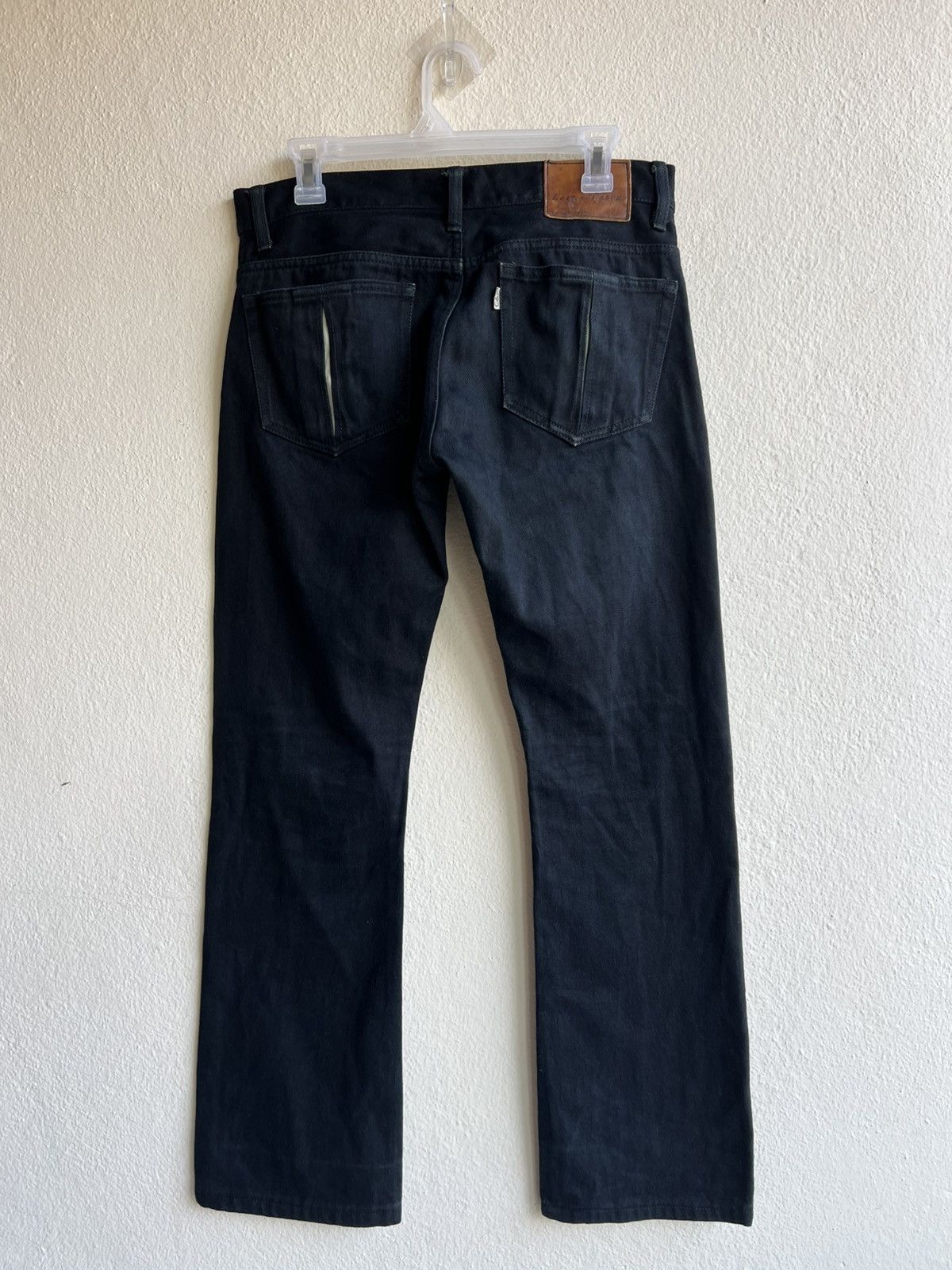 Vintage Vintage Celt & Cobra Japan Fade Black Denim Flare Jeans Size US 30 / EU 46 - 3 Thumbnail