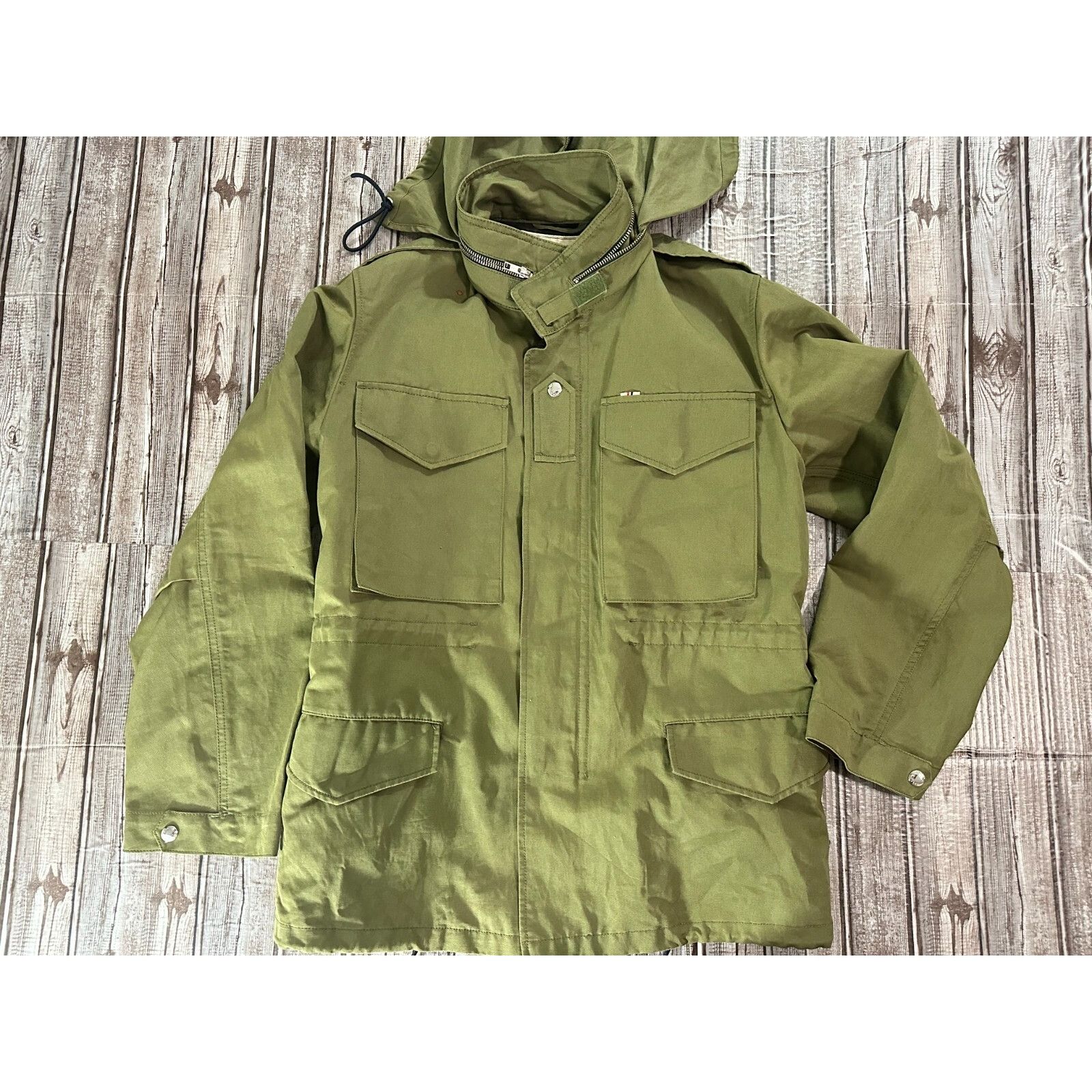 Maison Kitsune MAISON KITSUNE PARIS lineN blend hidden hood military utilit Size US XS / EU 42 / 0 - 1 Thumbnail