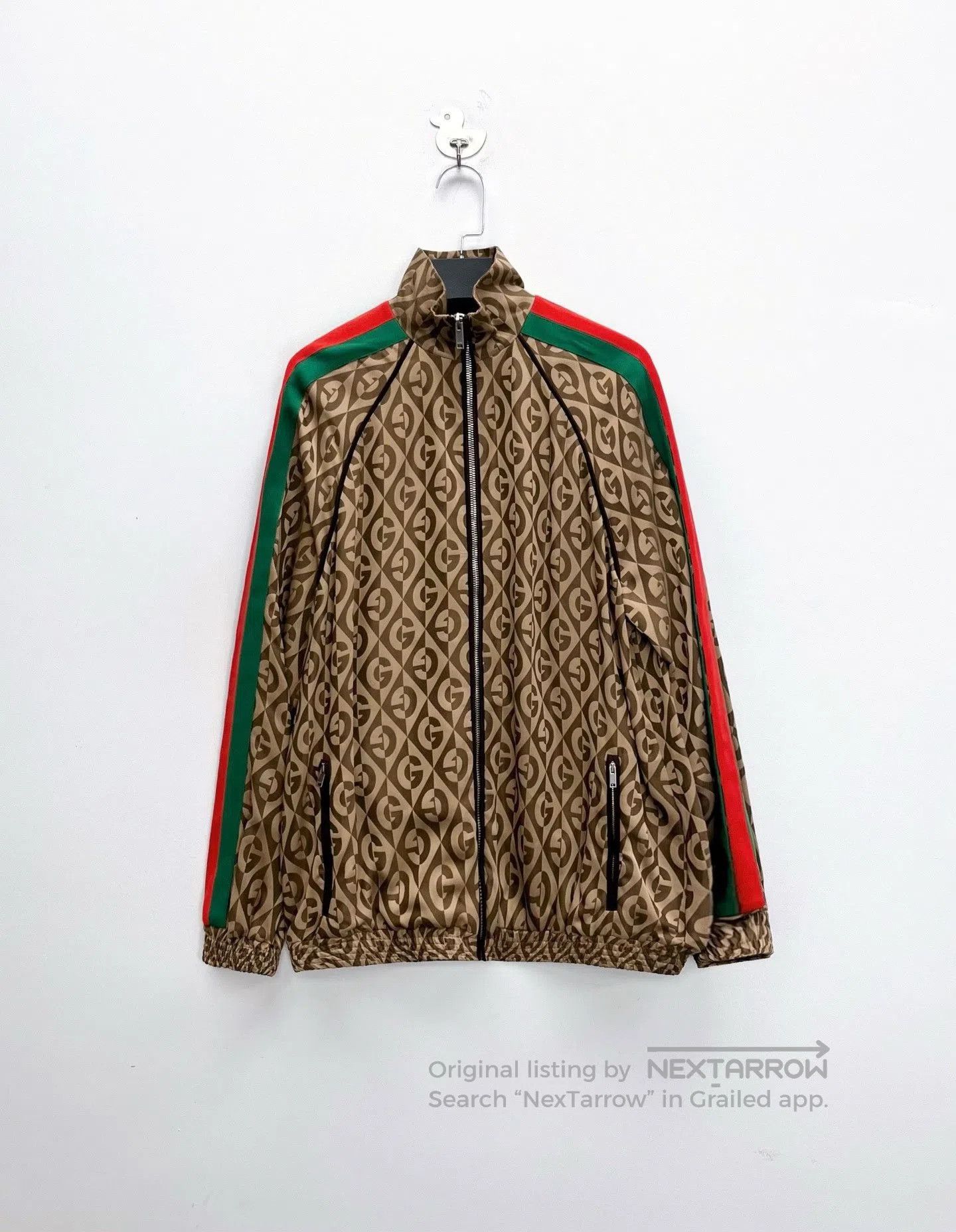 Gucci Gucci Brown Diamond Print Zip Jacket. Size US M / EU 48-50 / 2 - 1 Thumbnail