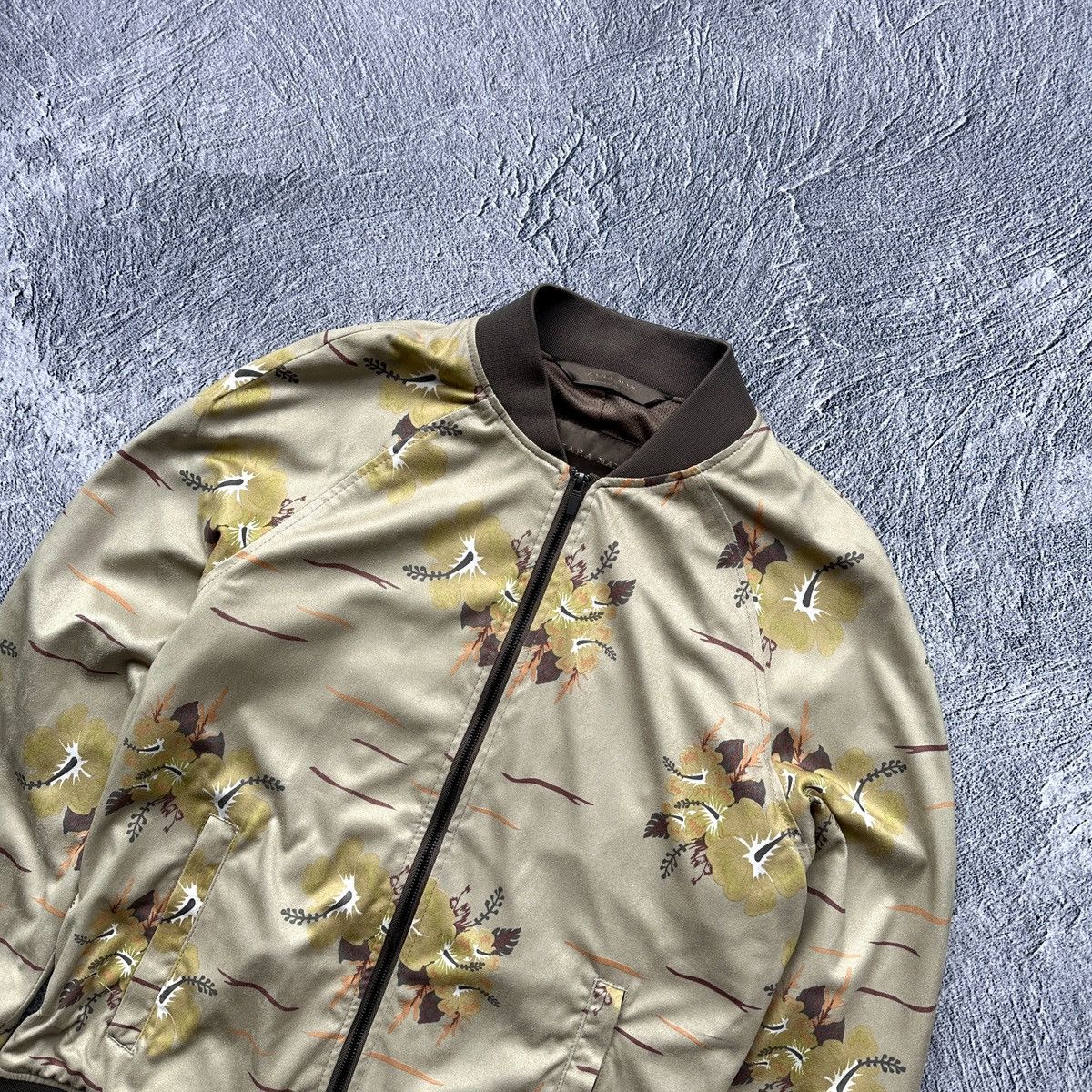 Zara Zara Man Flower Jacket Full Zip Multicolour Size: L Size US L / EU 52-54 / 3 - 8 Thumbnail