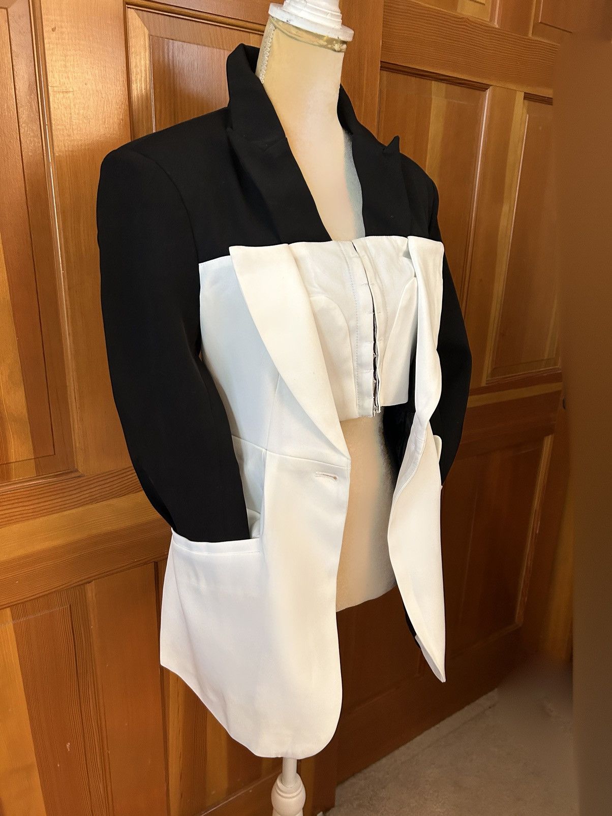 Designer × Other Nwt, Lavishly Paris Women’s Chic Colorblock Patchwork Blazer Size M / US 6-8 / IT 42-44 - 4 Thumbnail