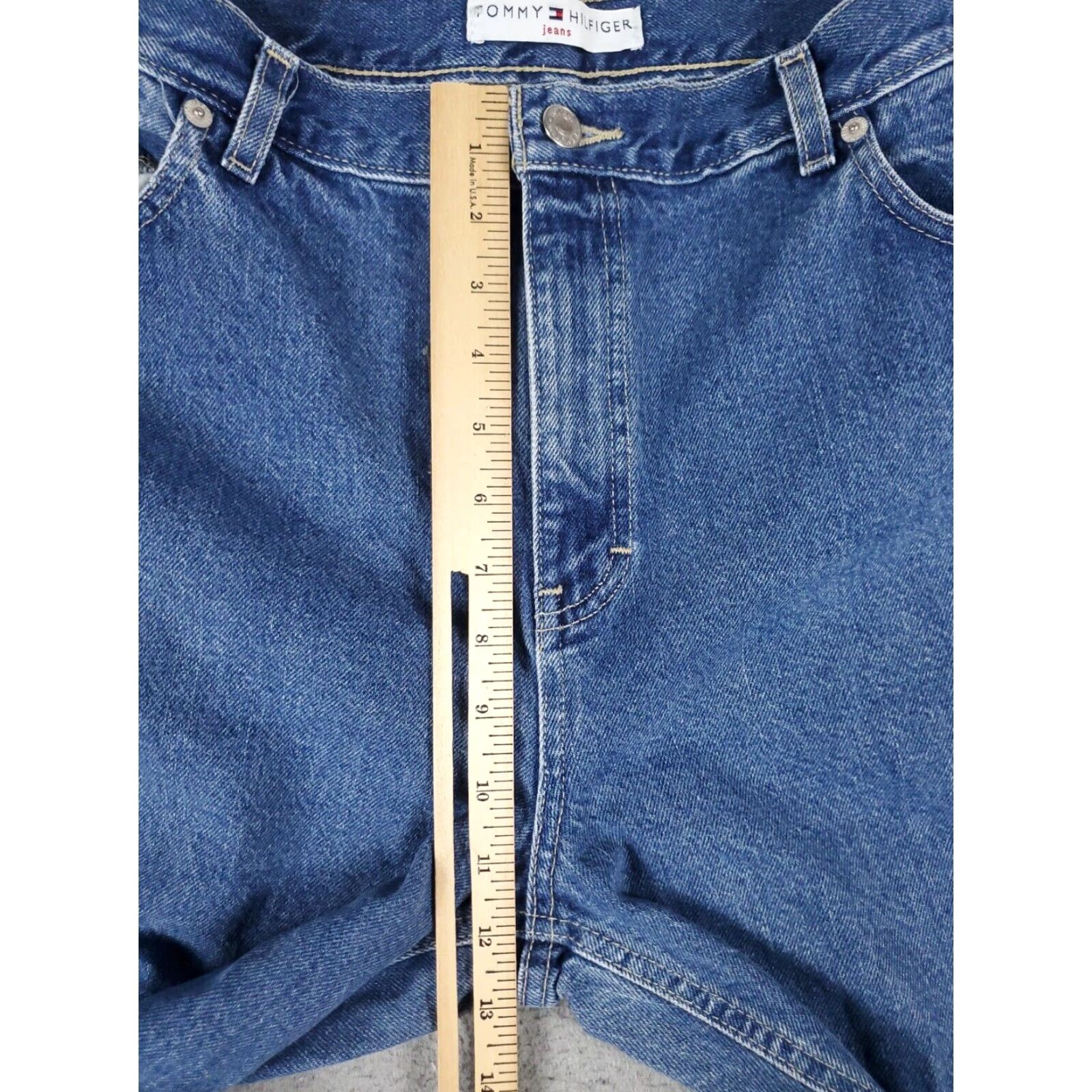 Tommy Hilfiger Tommy Hilfiger Jeans Womens Straight Denim Pants Blue Size 14 Regular Fit Cotton Blend Size 36" / US 14 / IT 50 - 3 Thumbnail
