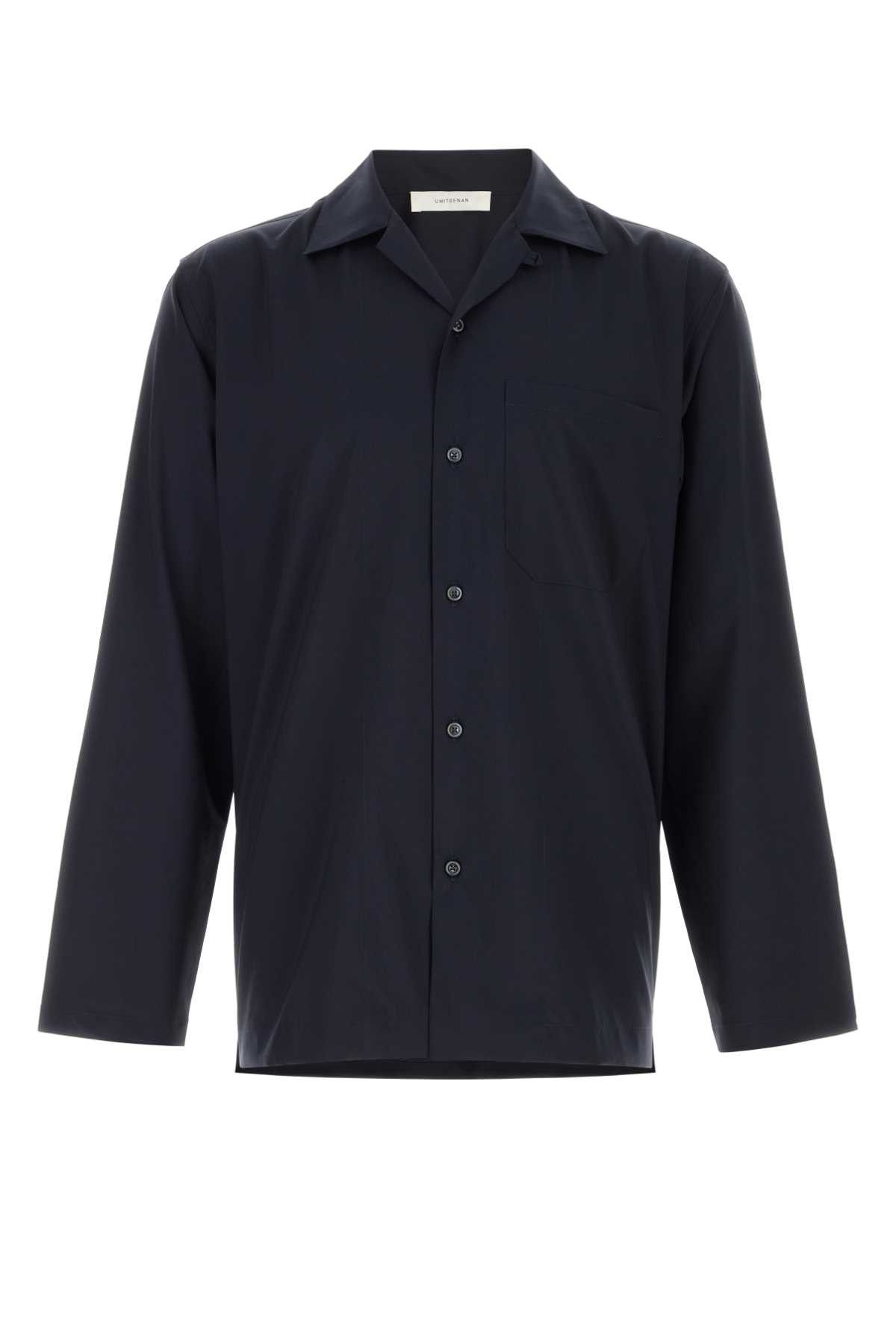 Umit Benan Navy Blue Wool Havana Shirt Size US L / EU 52-54 / 3 - 1 Thumbnail