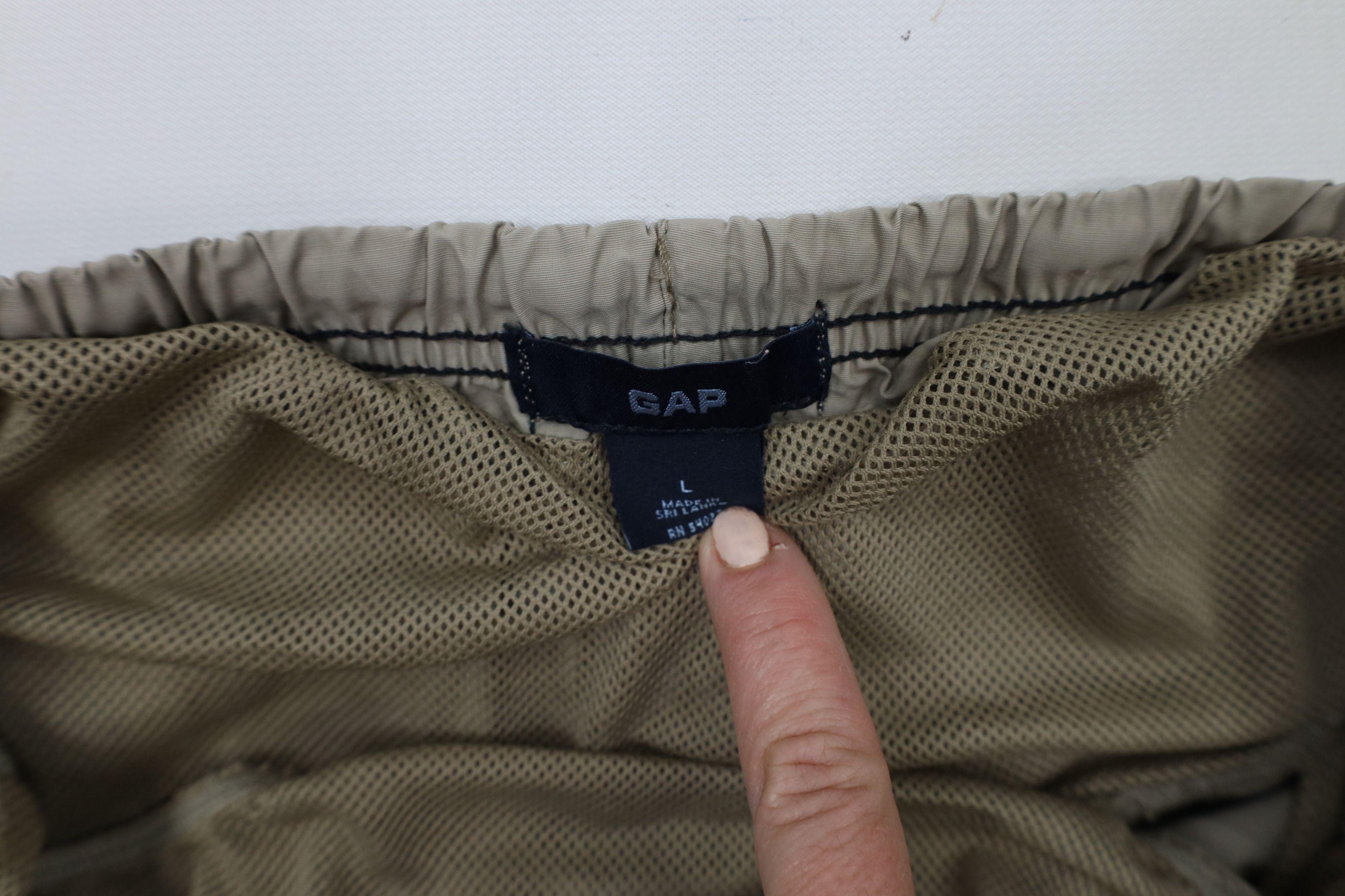 Gap × Vintage Vintage 90s Y2K Gap Above Knee Shorts Swim Trunks Beige Size US 34 / EU 50 - 5 Thumbnail