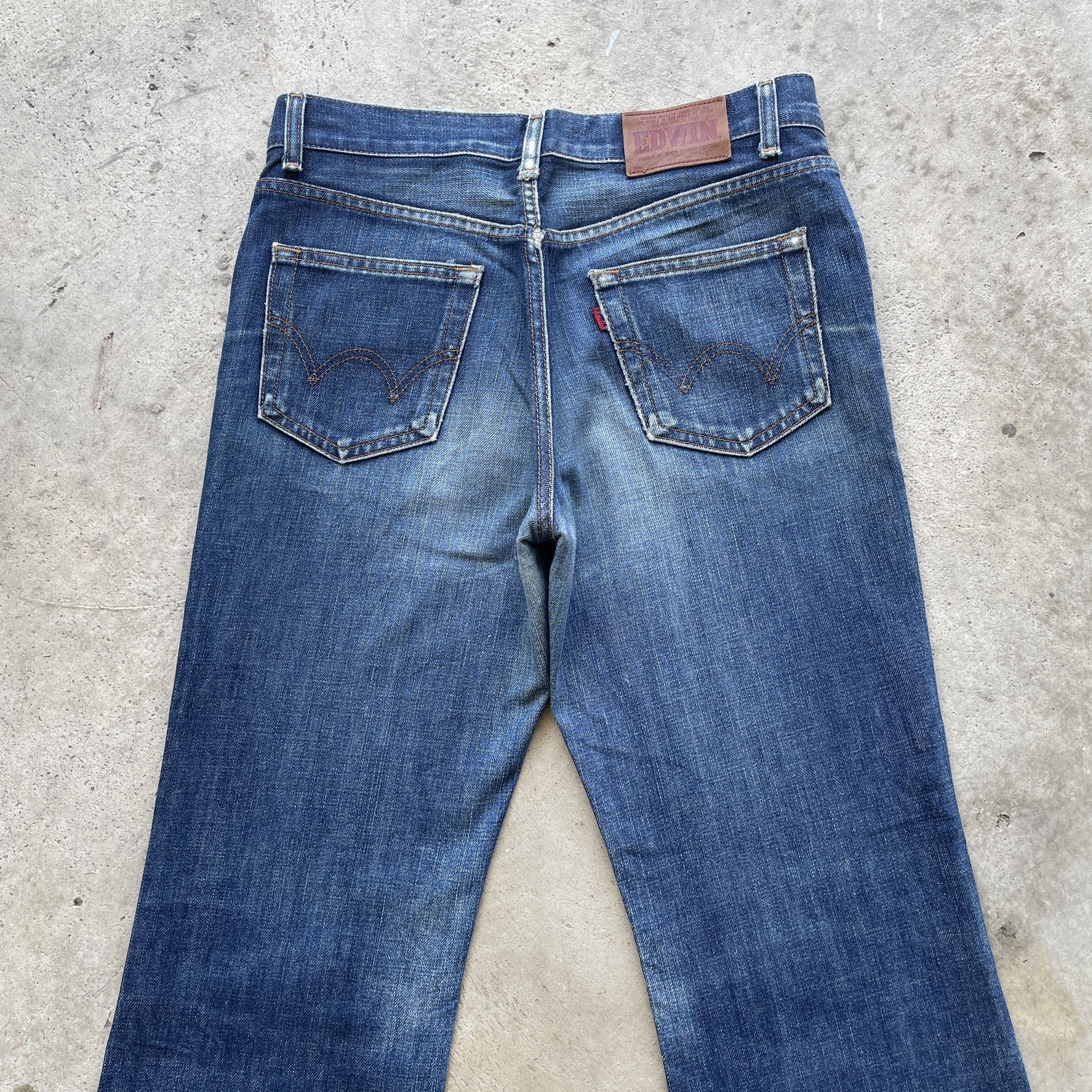 Japanese Brand VINTAGE EDWIN 503 FLARE DENIM FADED BOOTCUT PANTS JEANS W29 Size US 29 - 9 Thumbnail