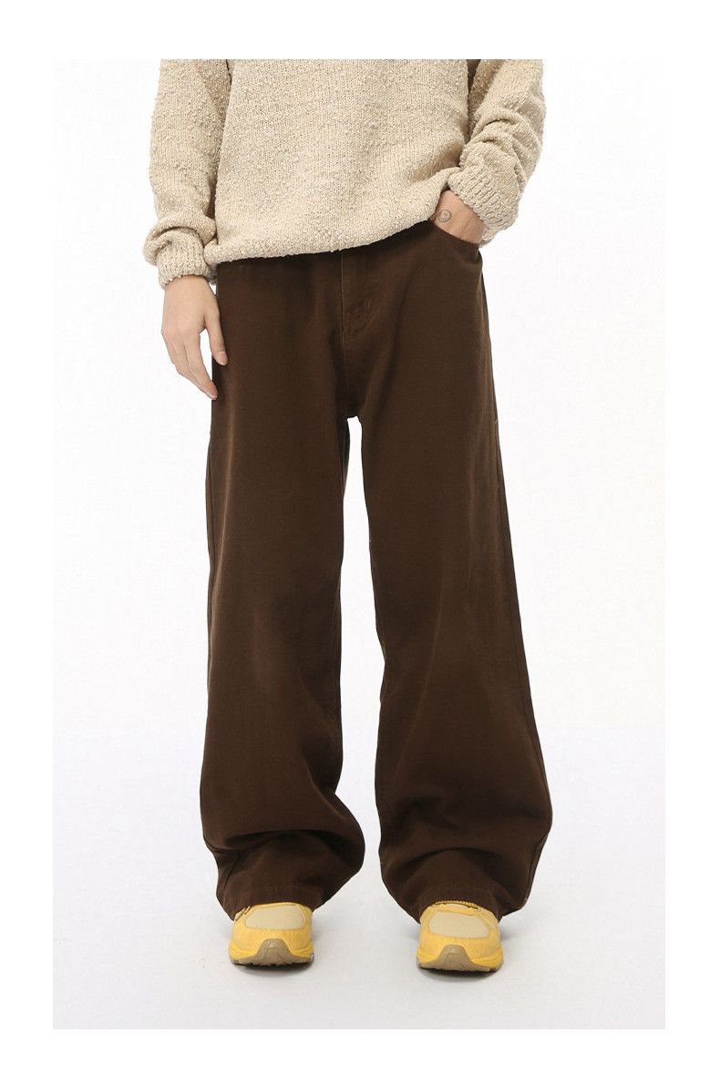 Japanese Brand × Jean Japanese retro simple dark brown washed jeans Size US 32 / EU 48 - 1 Thumbnail