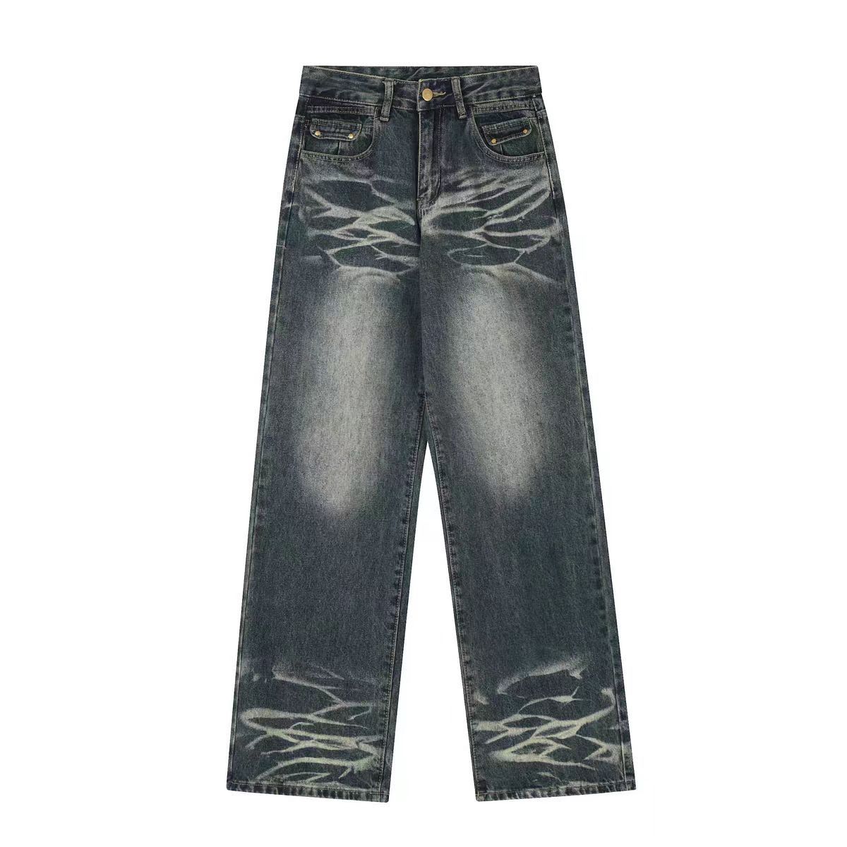 Japanese Brand × Vintage Vintage street Y2K washed and faded loose casual jeans Size US 32 / EU 48 - 6 Thumbnail