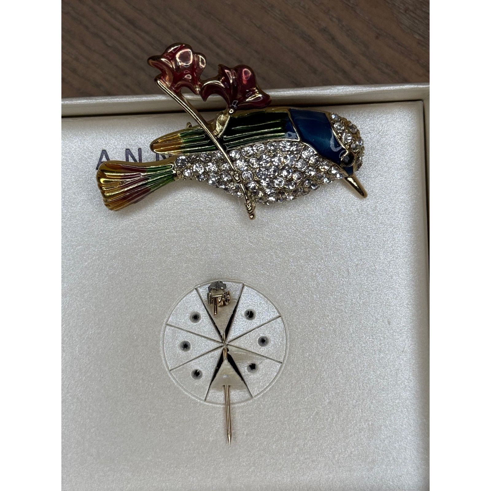 Anne Klein Anne Klein Gold-Tone Multi Crystal Bird on Branch Pin | NWT Size ONE SIZE - 2 Thumbnail