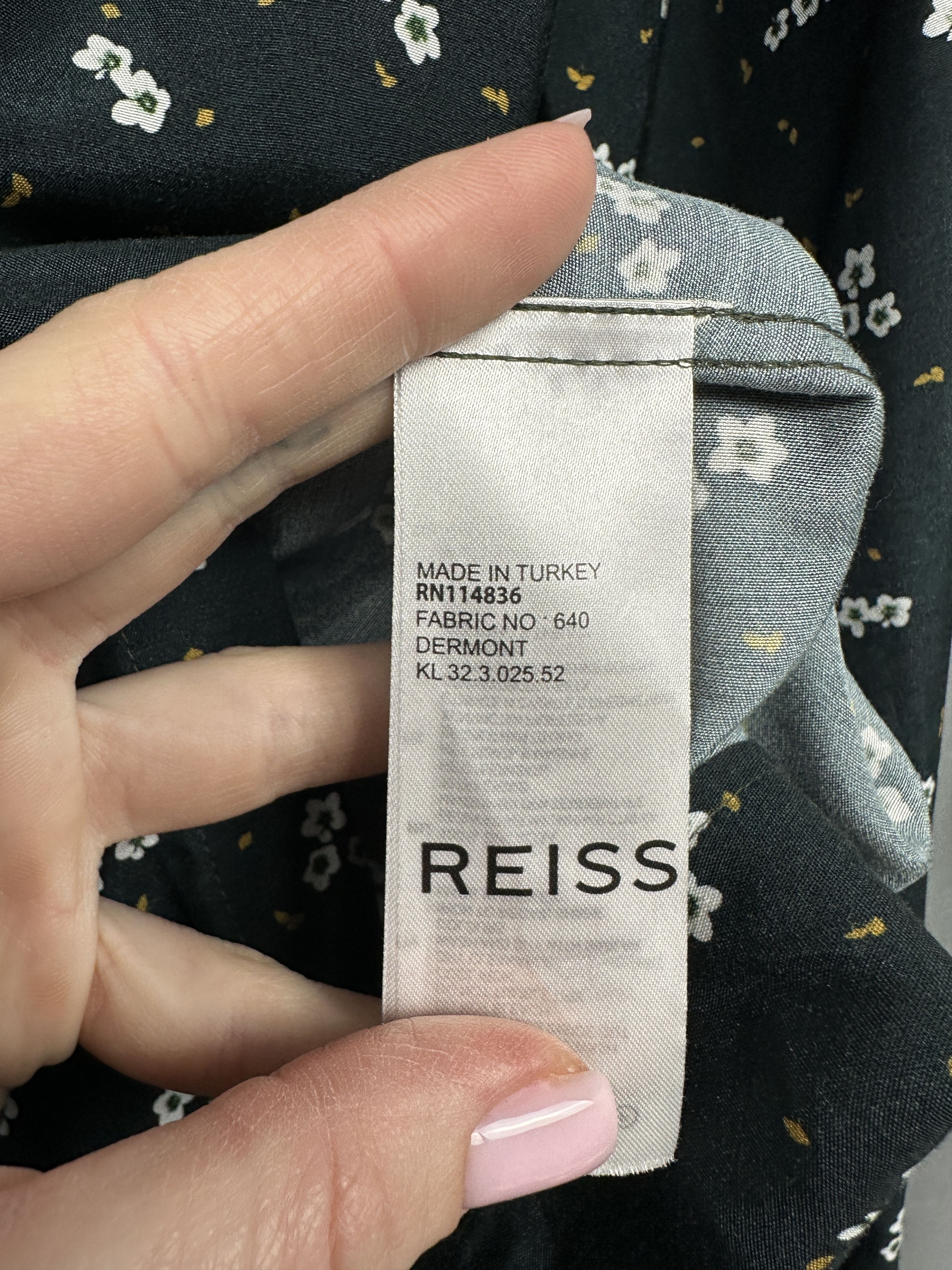 Reiss Reiss Mens Long Sleeve Floral Print Shirt Slim Fit Size US M / EU 48-50 / 2 - 4 Thumbnail