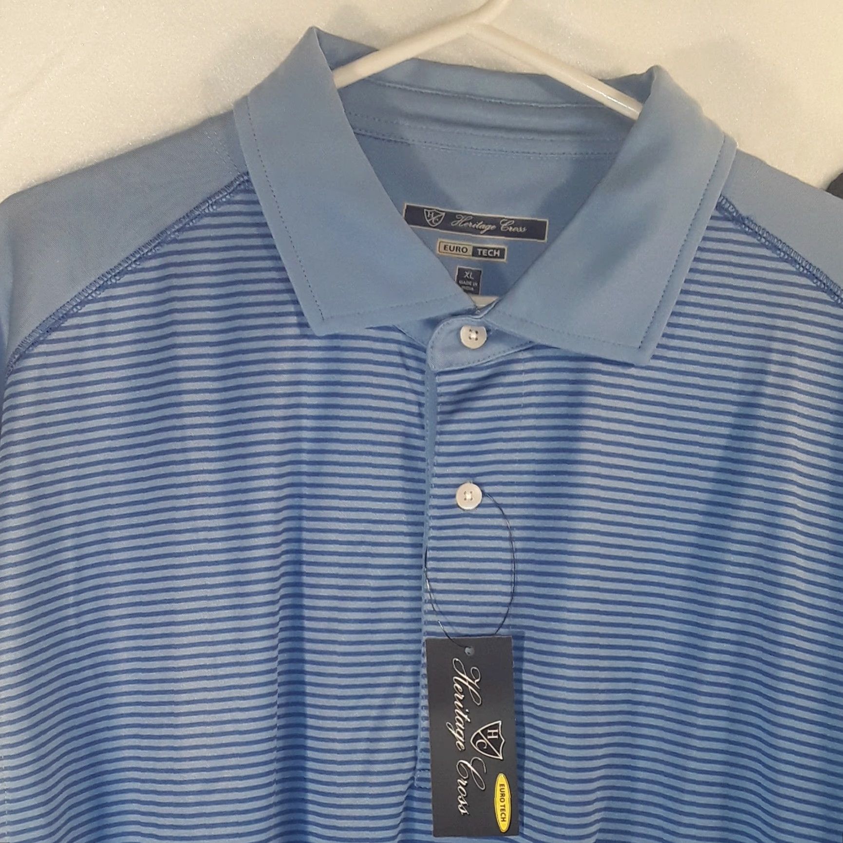 Vintage NWT XL BLUE ON BLUE COLLAR SHIRT Heritage Cross euro tech 11e shirt vest blue 26x32 & blue vest Mens XL Blue Shirt Size US XL / EU 56 / 4 - 3 Thumbnail