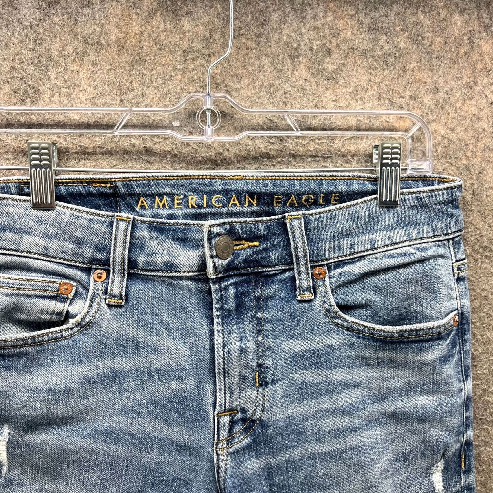 American Eagle Outfitters American Eagle Outfitters Jeans Mens 30x30 Blue Denim Slim Distressed Regular Inseam 30 Size US 30 / EU 46 - 6 Thumbnail