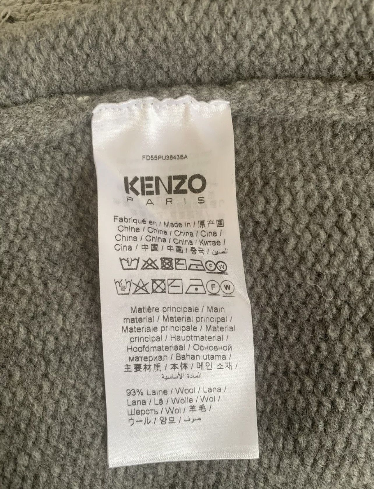 Kenzo KENZO ELEPHANT' EMBROIDERED JUMPER Misty Grey Medium Wool Size US M / EU 48-50 / 2 - 5 Thumbnail