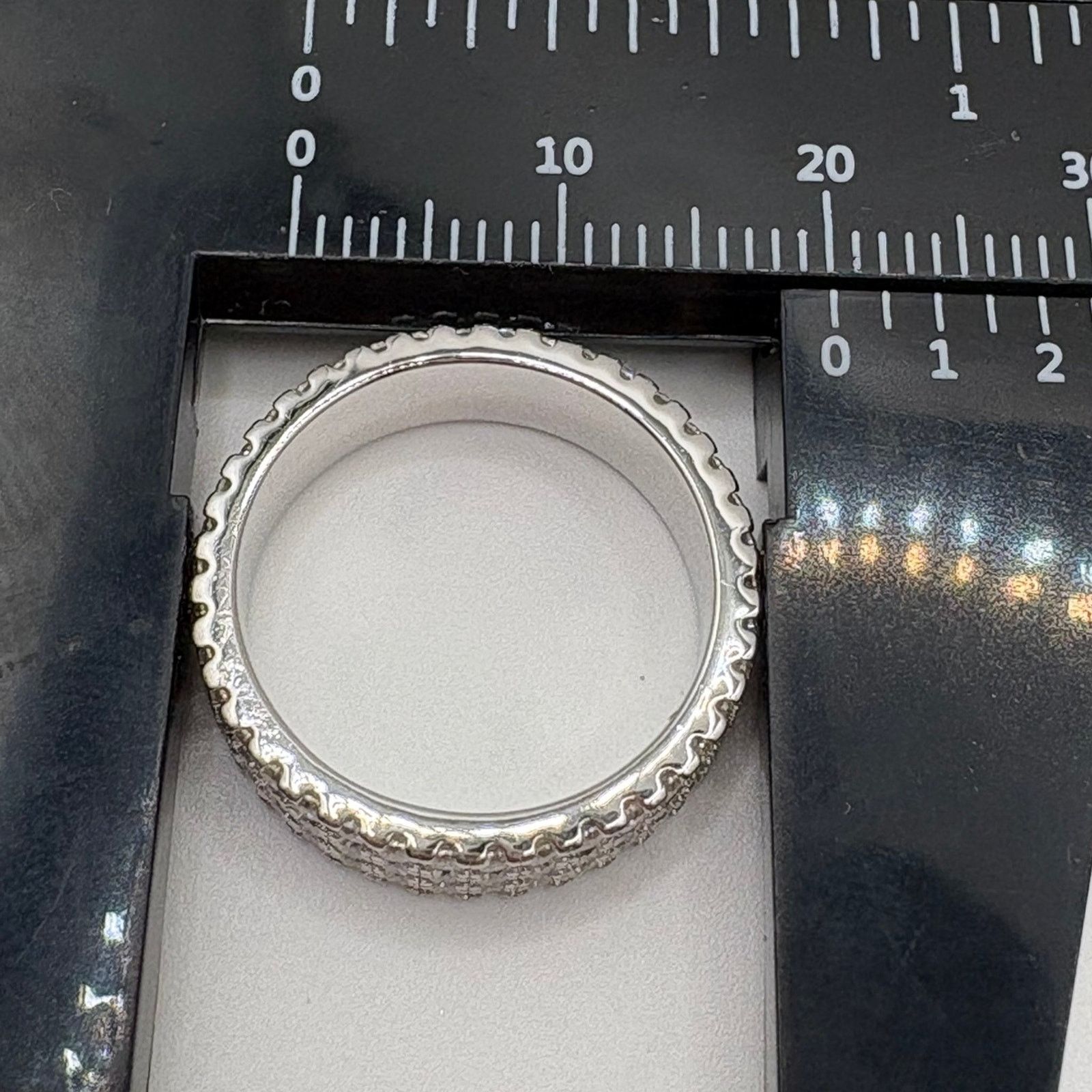 Other Moissanite 3-Row Band 1.725ct, S925 Silver, Size 6.5 Size ONE SIZE - 7 Thumbnail