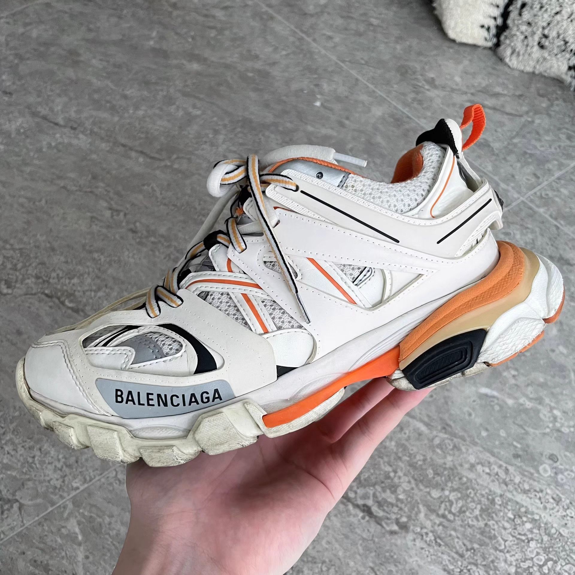 Balenciaga Balenciaga Track White Orange Sneakers Size US 7 / IT 37 - 1 Thumbnail