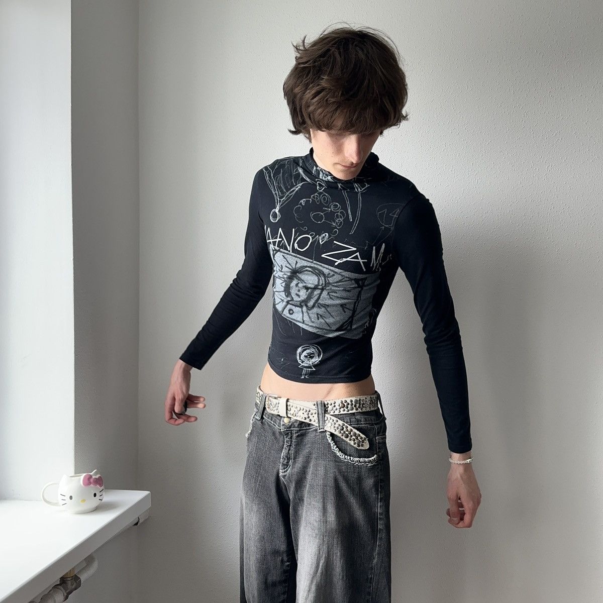 Hysteric Glamour × Undercover RARE Cop Copine Vibe Long Sleeve T Shirt Germano Zama Size S / US 4 / IT 40 - 12 Thumbnail