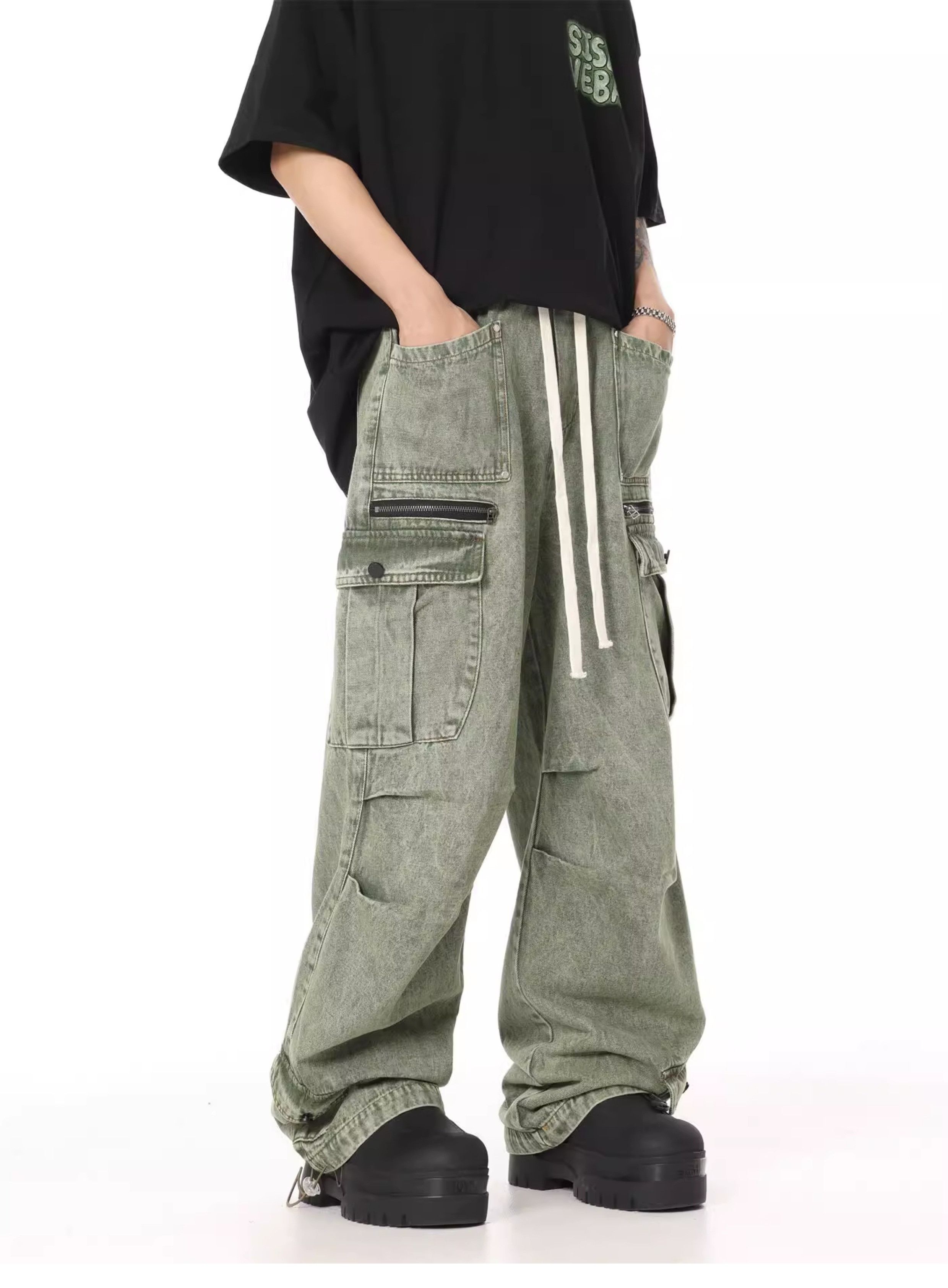 loose cargo flared baggy skate pants