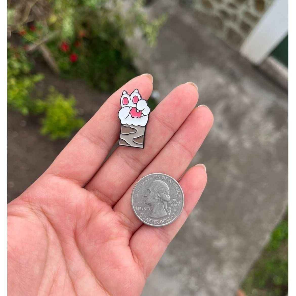 Other NEW Enamel Pin Lapel cat footprint piece and Love brooch fo Size ONE SIZE - 2 Thumbnail