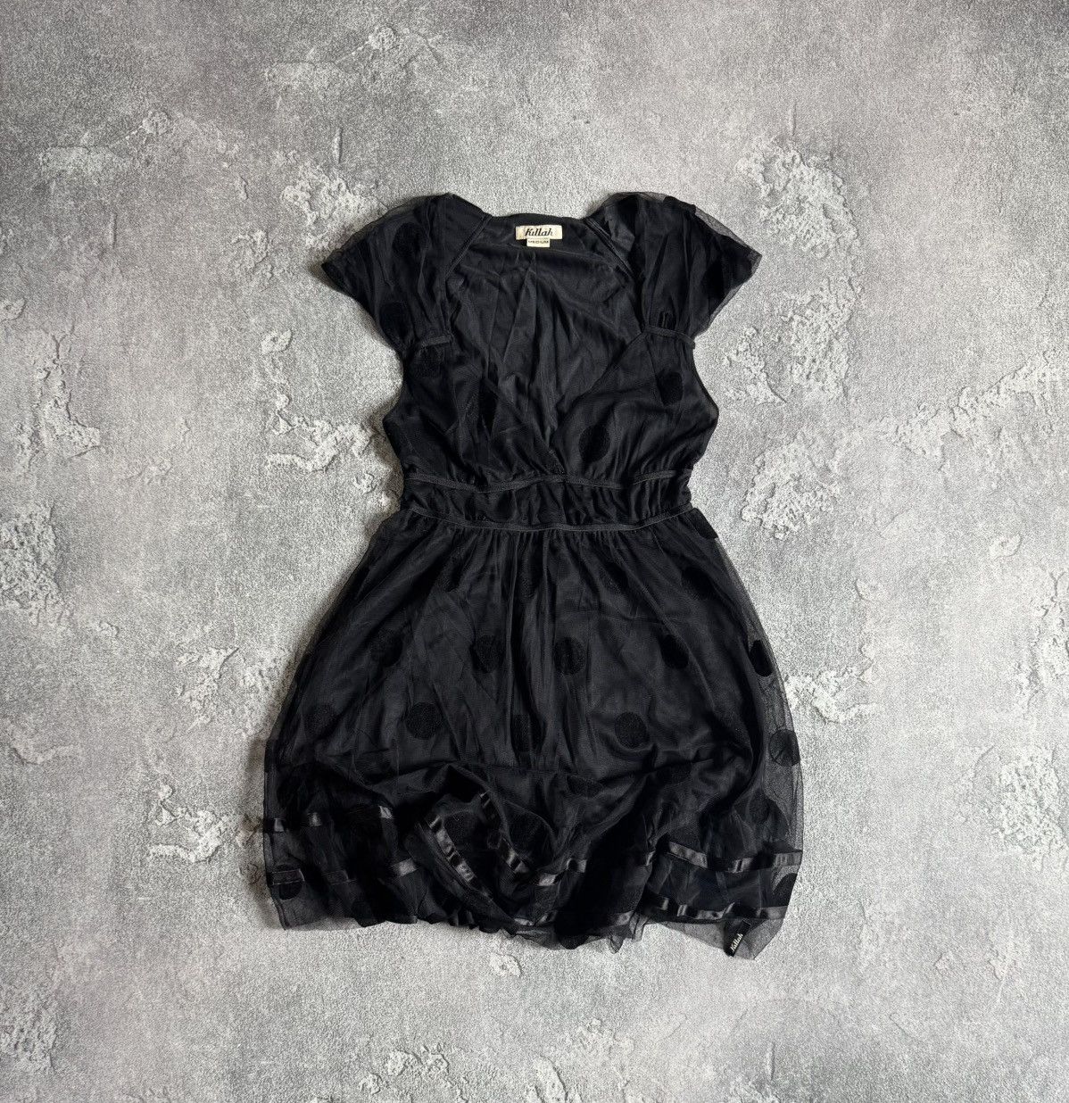 Miss Sixty Killah by Miss Sixty M size dotted mesh dress gothic Y2K Size M / US 6-8 / IT 42-44 - 1 Thumbnail