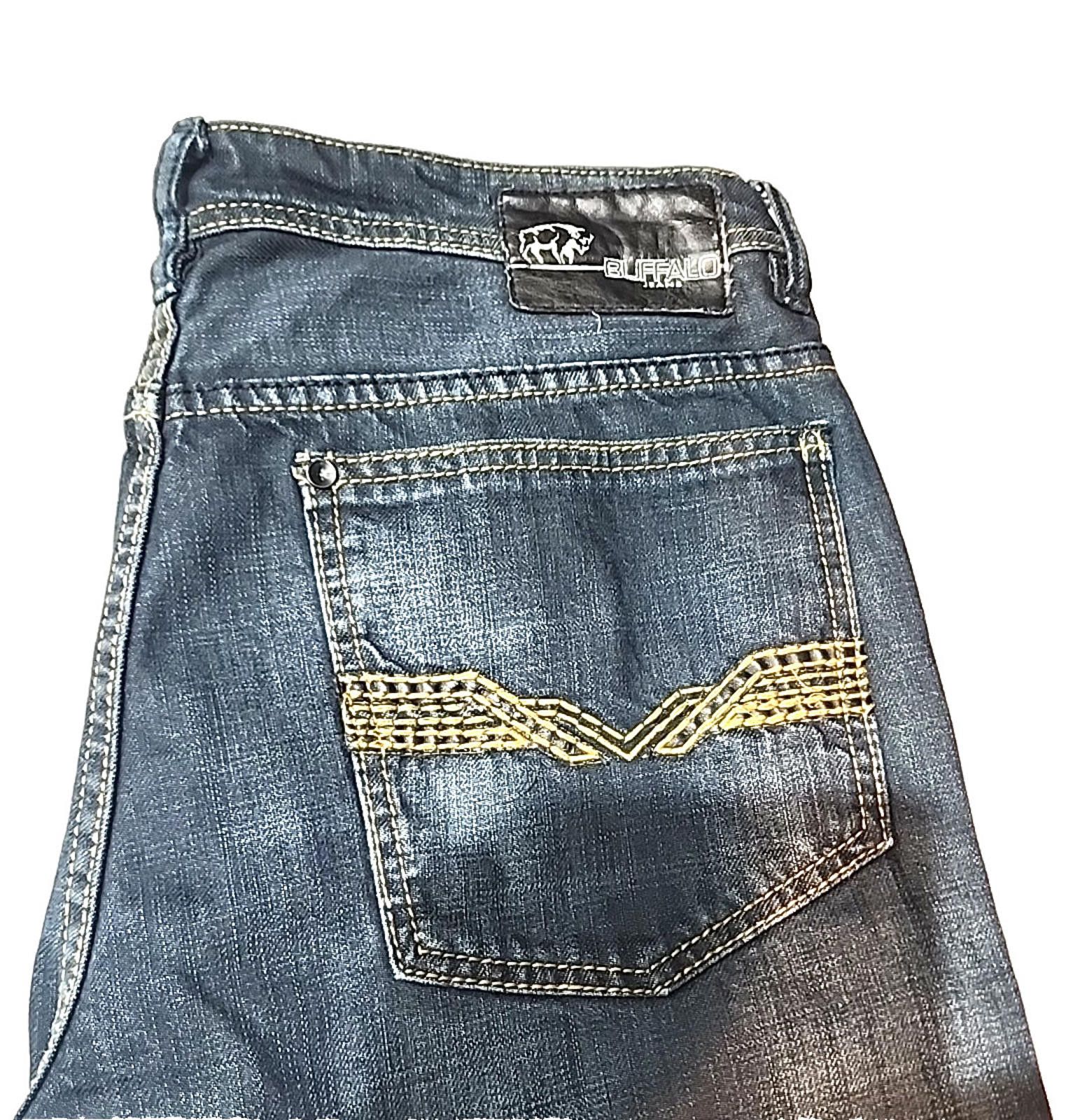 Other Buffalo Mens Blue Jeans Relaxed Fit Straight Leg 34Wx31L Size US 34 / EU 50 - 3 Thumbnail