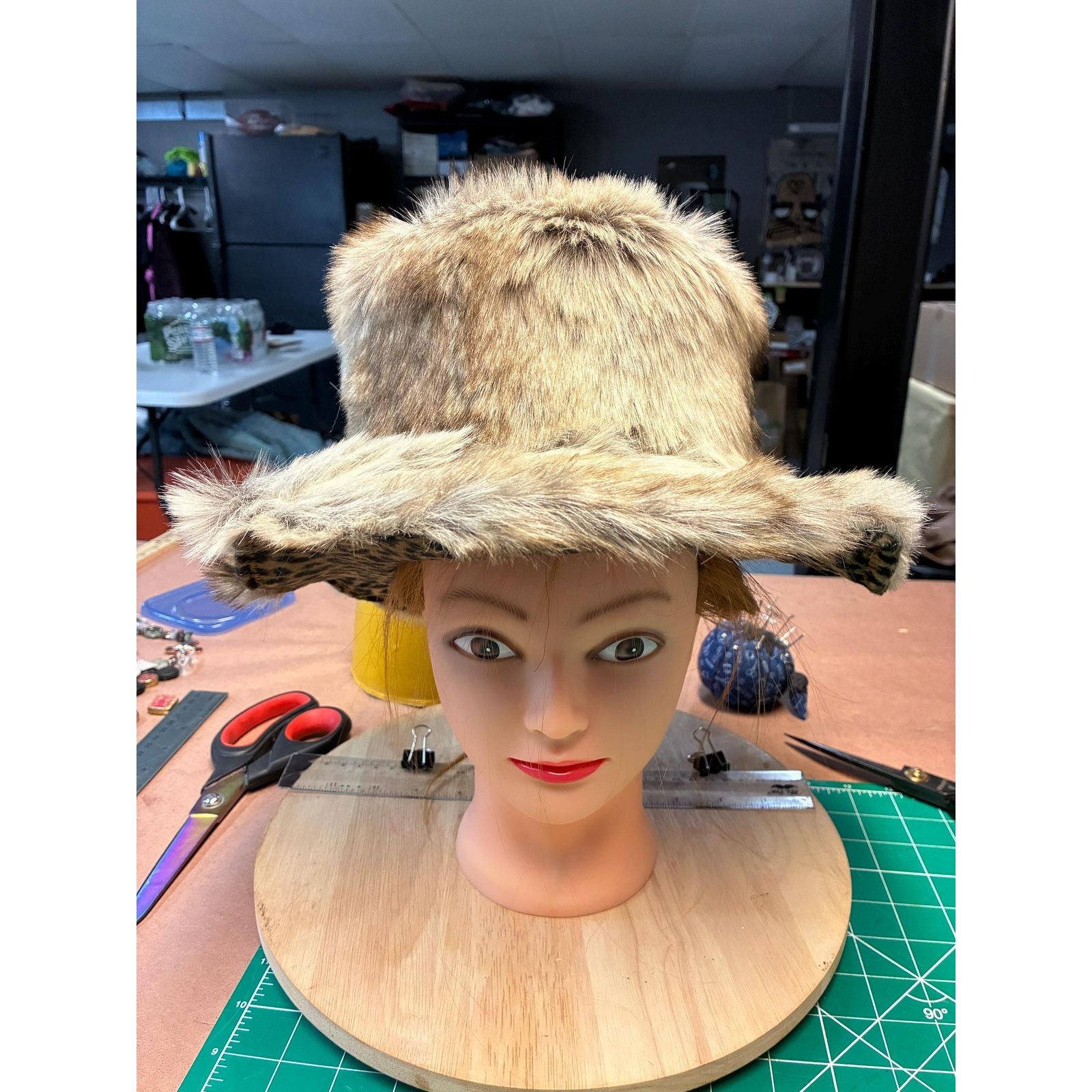 Other Upcycled Faux Fur Bucket Hat – Leopard Lined, Floppy Brim Size ONE SIZE - 1 Thumbnail