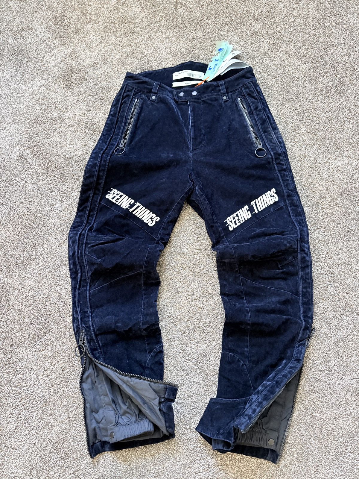 Off-White seeing things molskin skii trousers runway pants