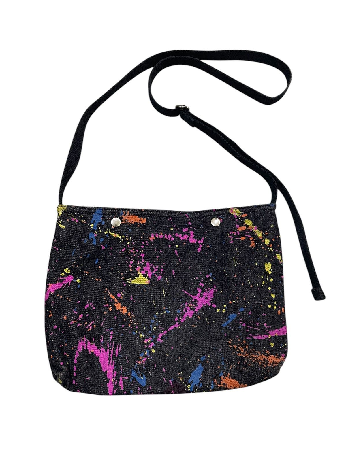 RAGEBLUE RAGEBLUE Harajuku Paint-Splatter Denim Shoulder Bag Size ONE SIZE - 2 Thumbnail
